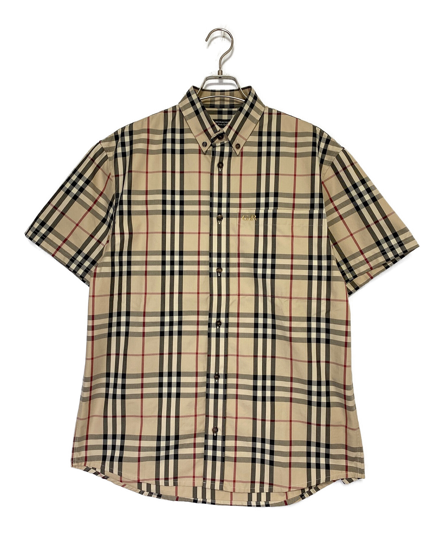 BURBERRY (バーバリー) 半袖ノバチェックシャツ ベージュ サイズ:XS