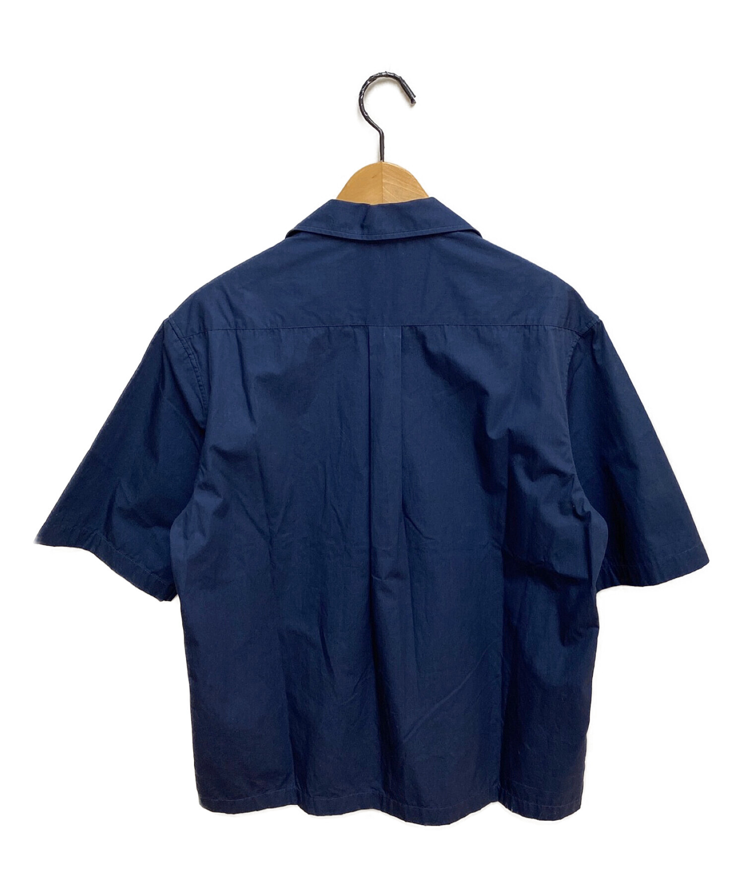 STUDIO NICHOLSON (スタジオニコルソン) SHORT SLEEVE CAMP COLLAR SHIRT ネイビー サイズ:S