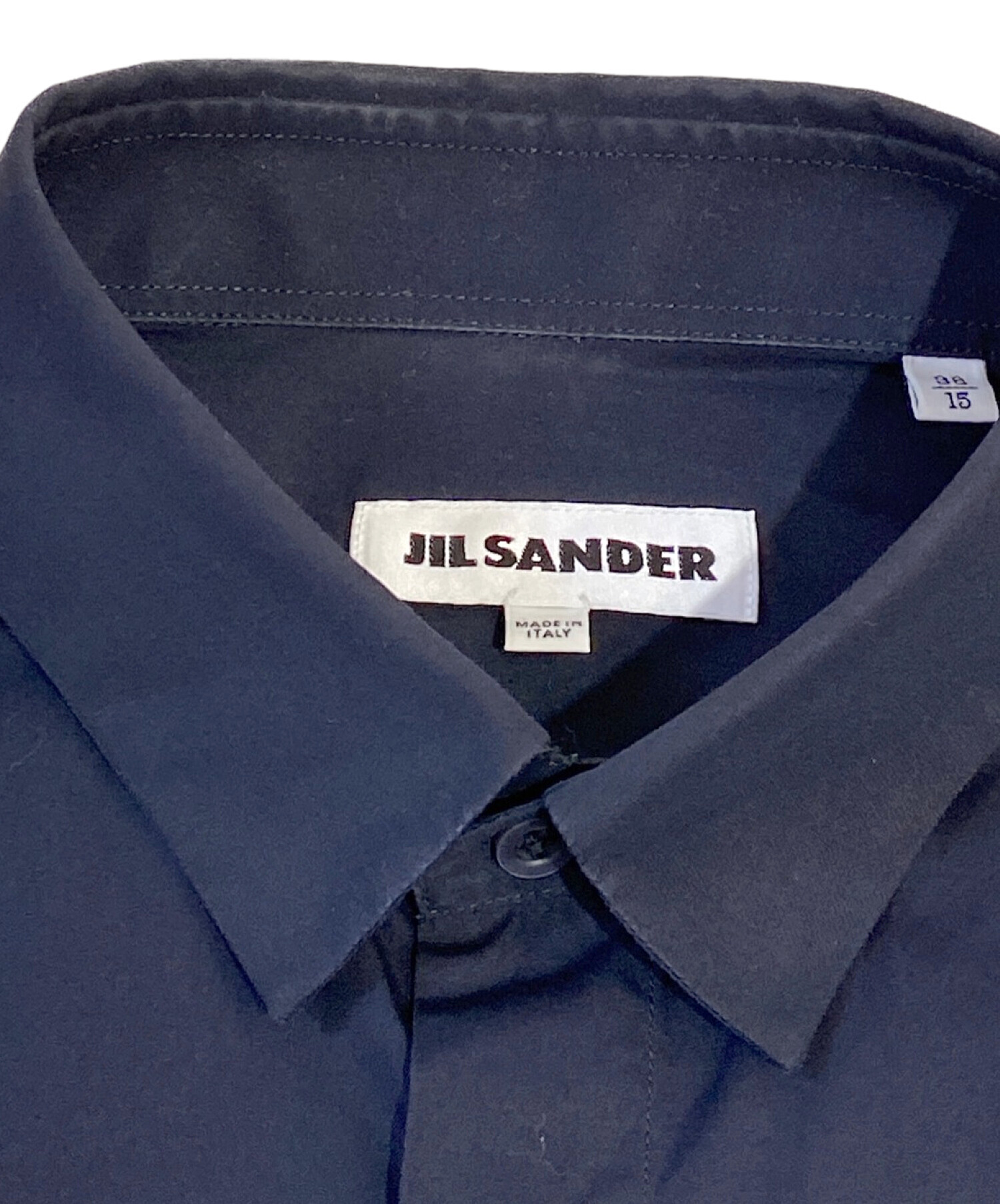 JIL SANDER (ジルサンダー) ショートスリーブシャツ ネイビー サイズ:38