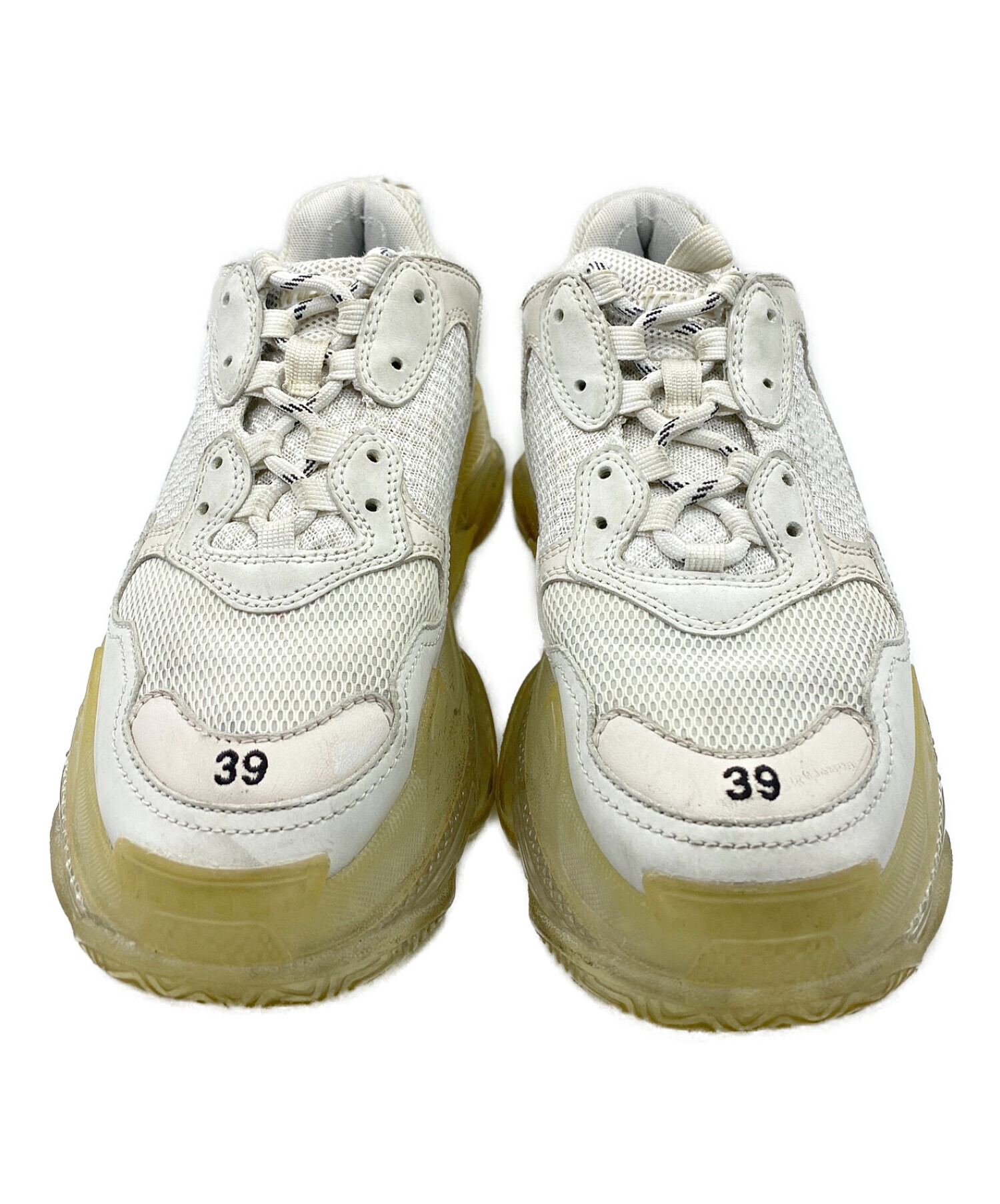 BALENCIAGA (バレンシアガ) TRIPLE S CLEAR SOLE　 ライトグレー サイズ:39