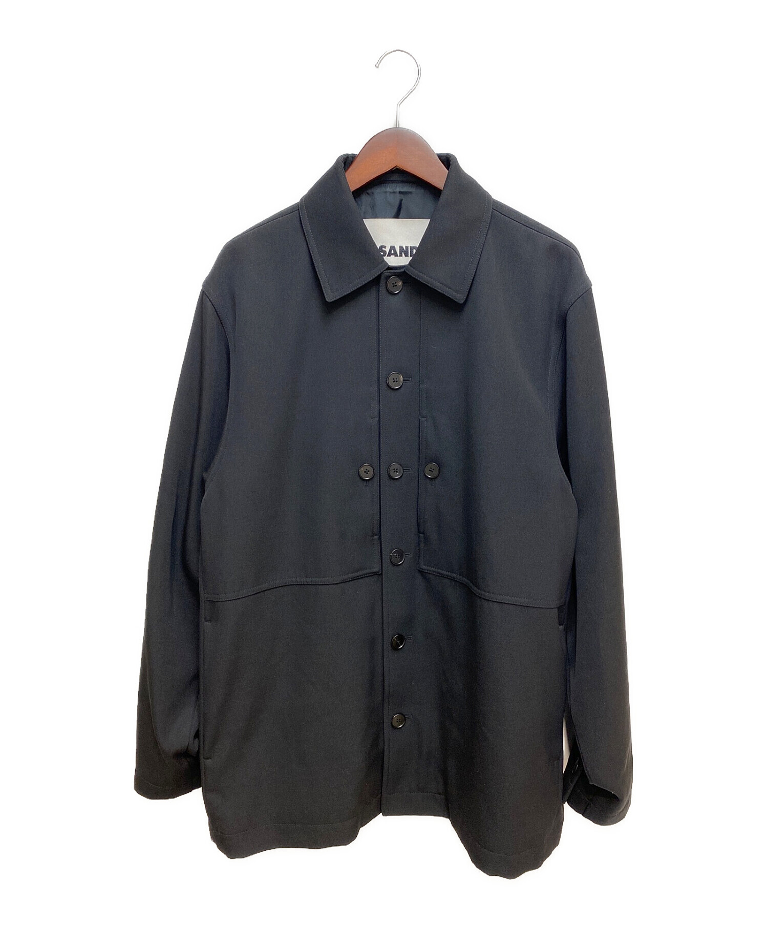 JIL SANDER (ジルサンダー) シャツジャケット ブラック サイズ:44