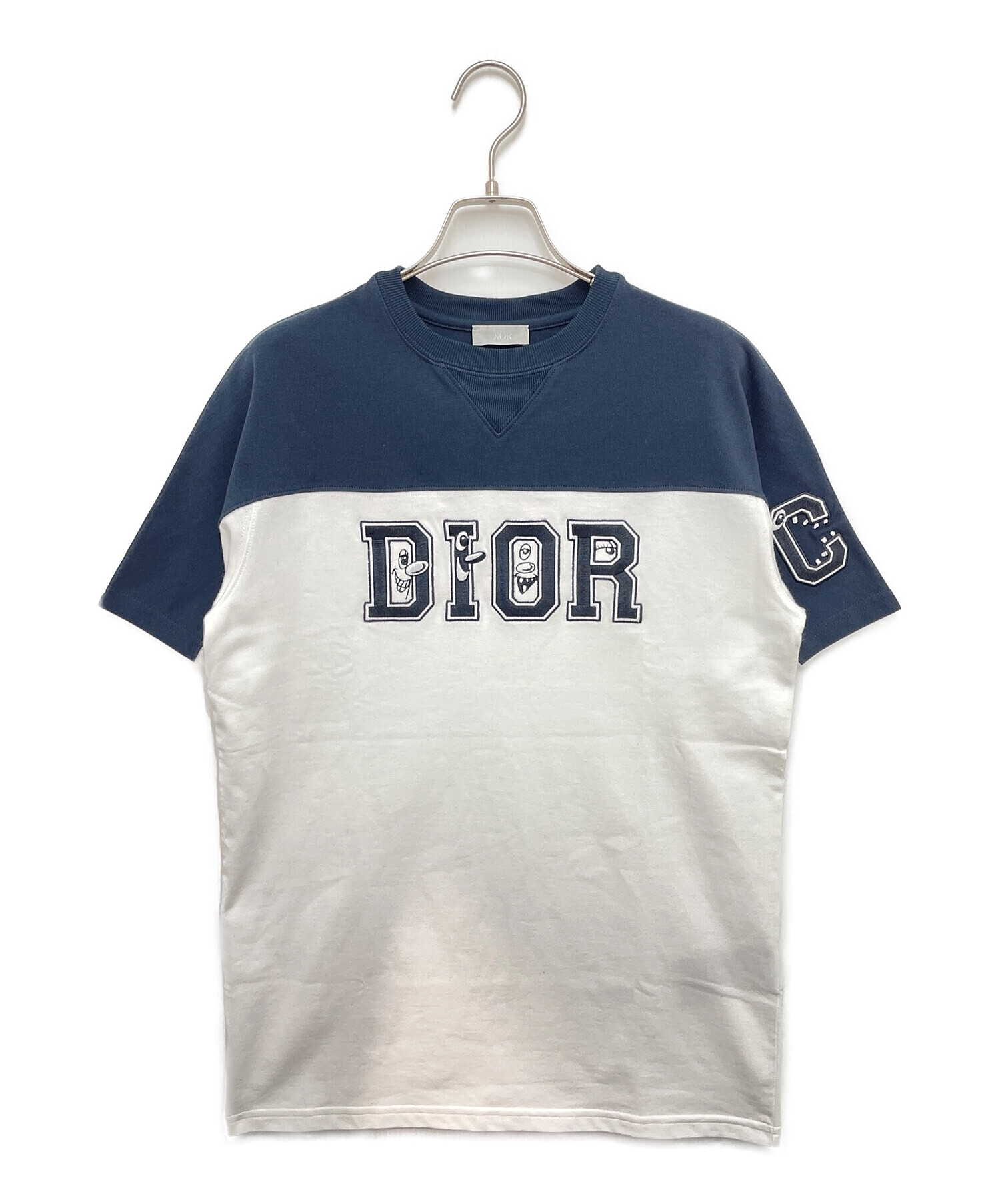 Christian Dior (クリスチャン ディオール) 21AW 切替Tシャツ ホワイト サイズ:XXS