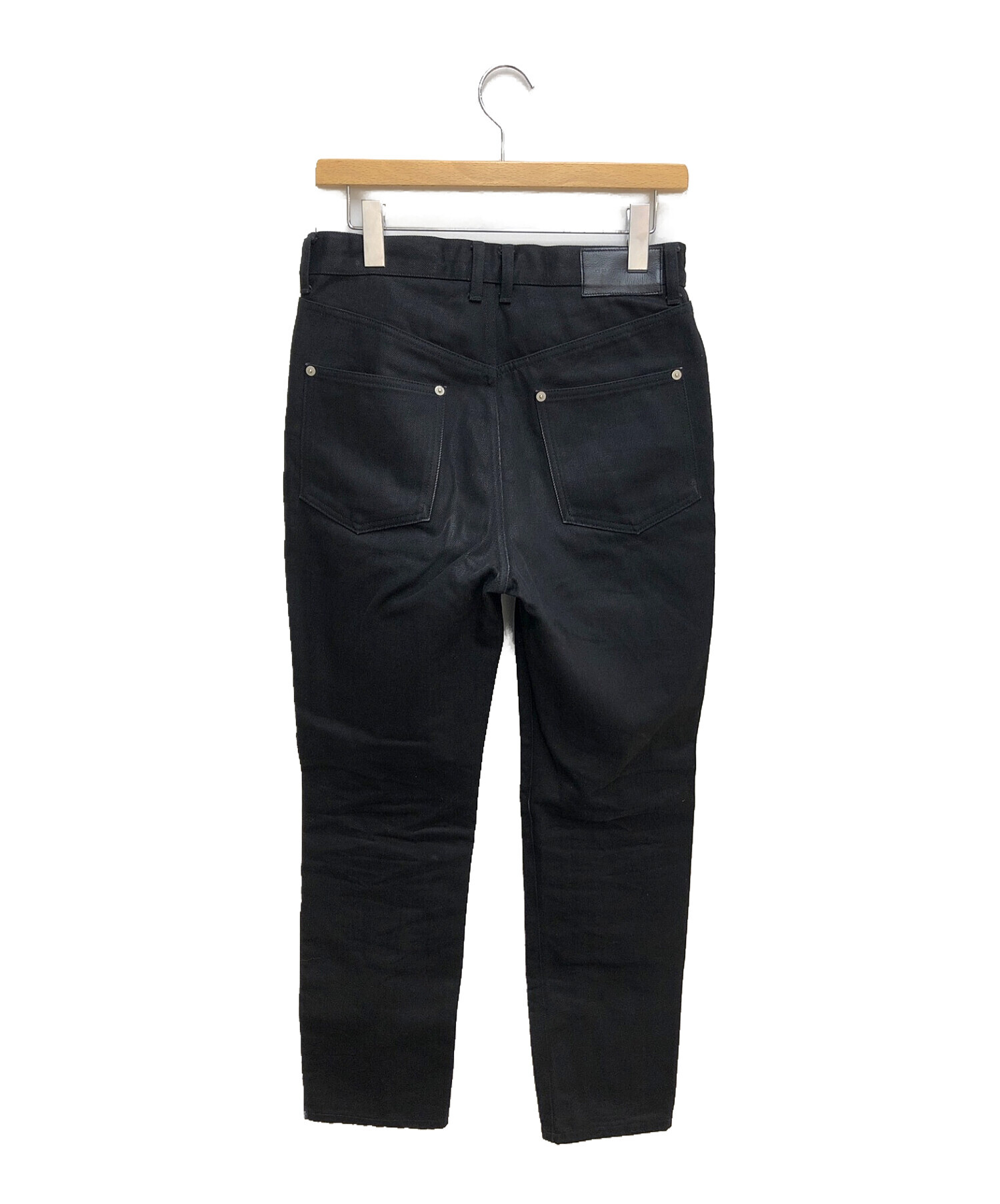 JOHN LAWRENCE SULLIVAN (ジョンローレンスサリバン) RIGID DENIM ZIPPED PANTS ブラック サイズ:44