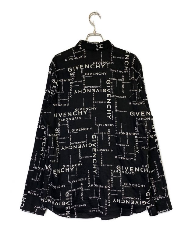 GIVENCHY (ジバンシィ) オールオーバーロゴシャツ ブラック サイズ:43