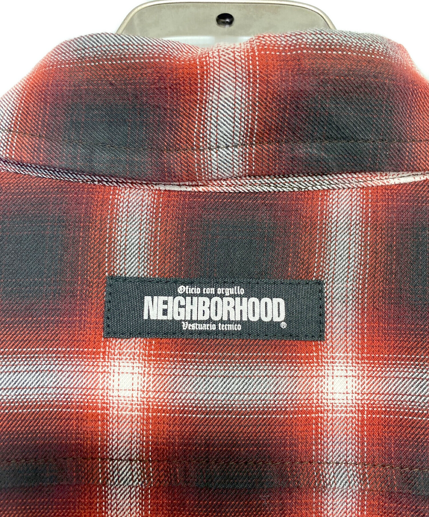 NEIGHBORHOOD (ネイバーフッド) 半袖チェックシャツ レッド サイズ:XS