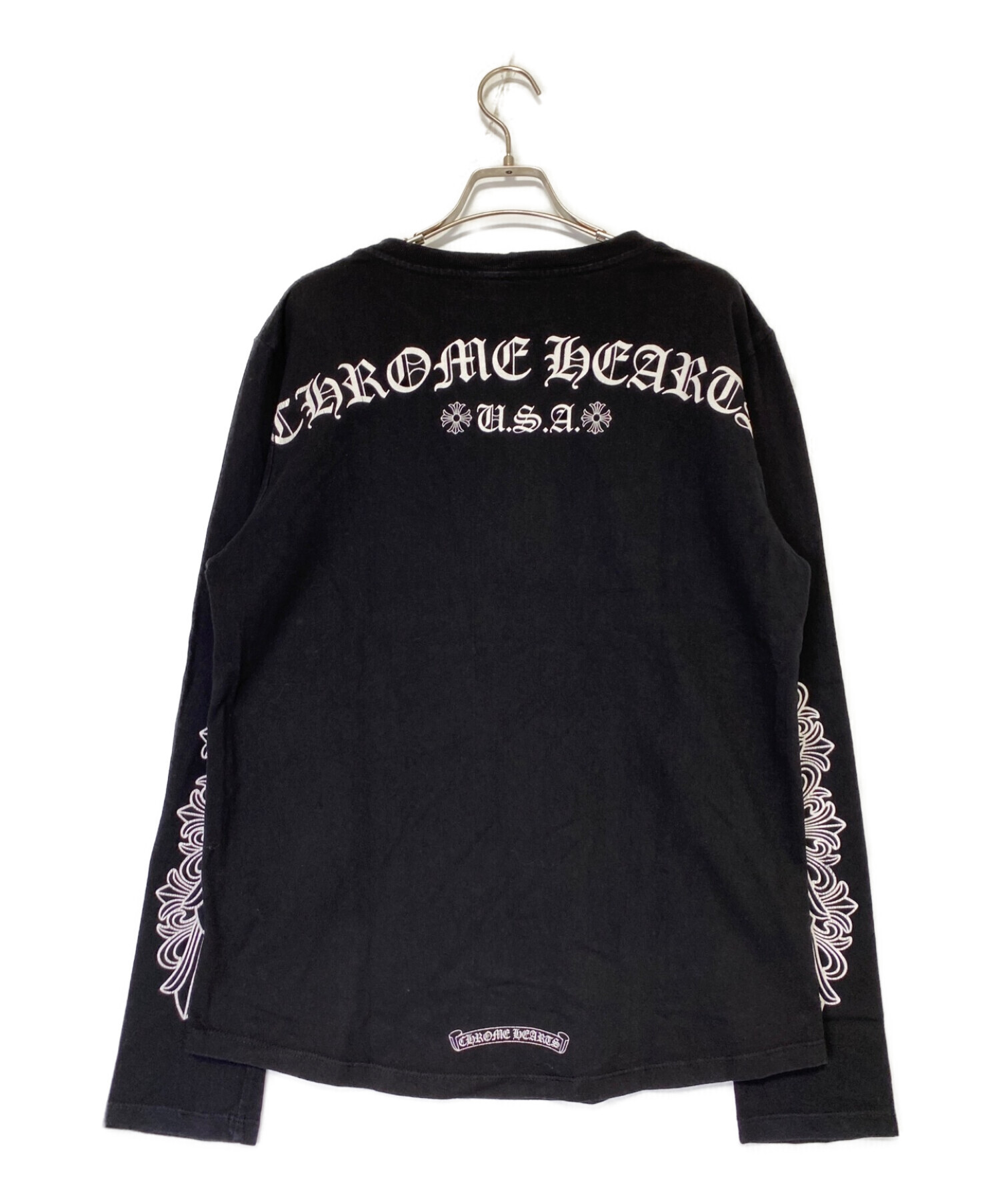 中古・古着通販】CHROME HEARTS (クロムハーツ) 長袖Tシャツ ブラック