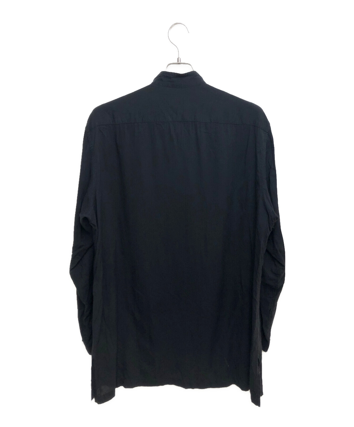 Yohji Yamamoto pour homme (ヨウジヤマモトプールオム) スタンドカラーシャツジャケット ブラック サイズ:3
