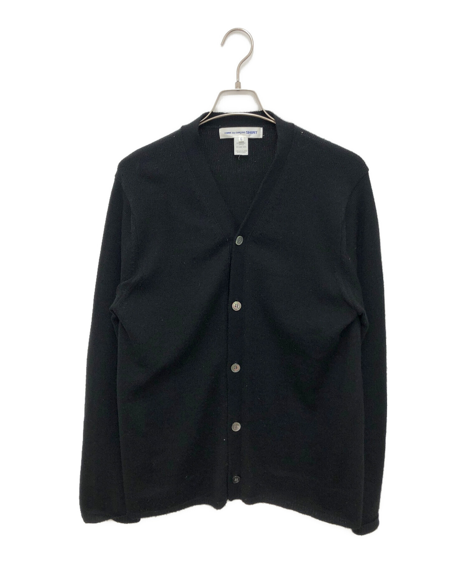 COMME des GARCONS SHIRT (コムデギャルソンシャツ) ウールカーディガン ブラック サイズ:L