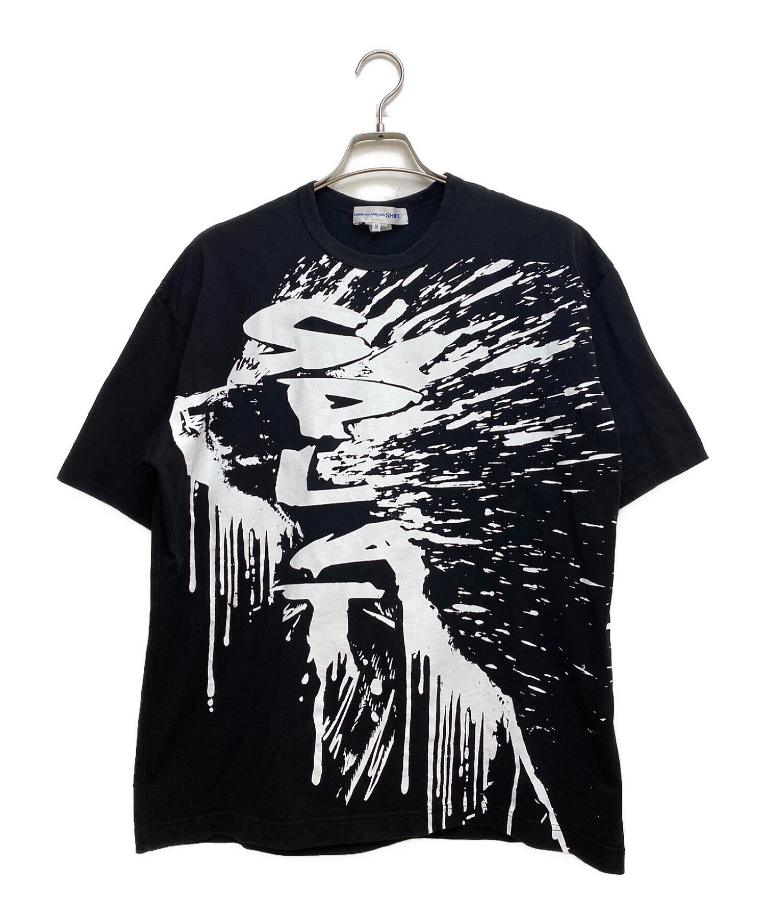 COMME des GARCONS SHIRT (コムデギャルソンシャツ) プリントTシャツ ブラック サイズ:M