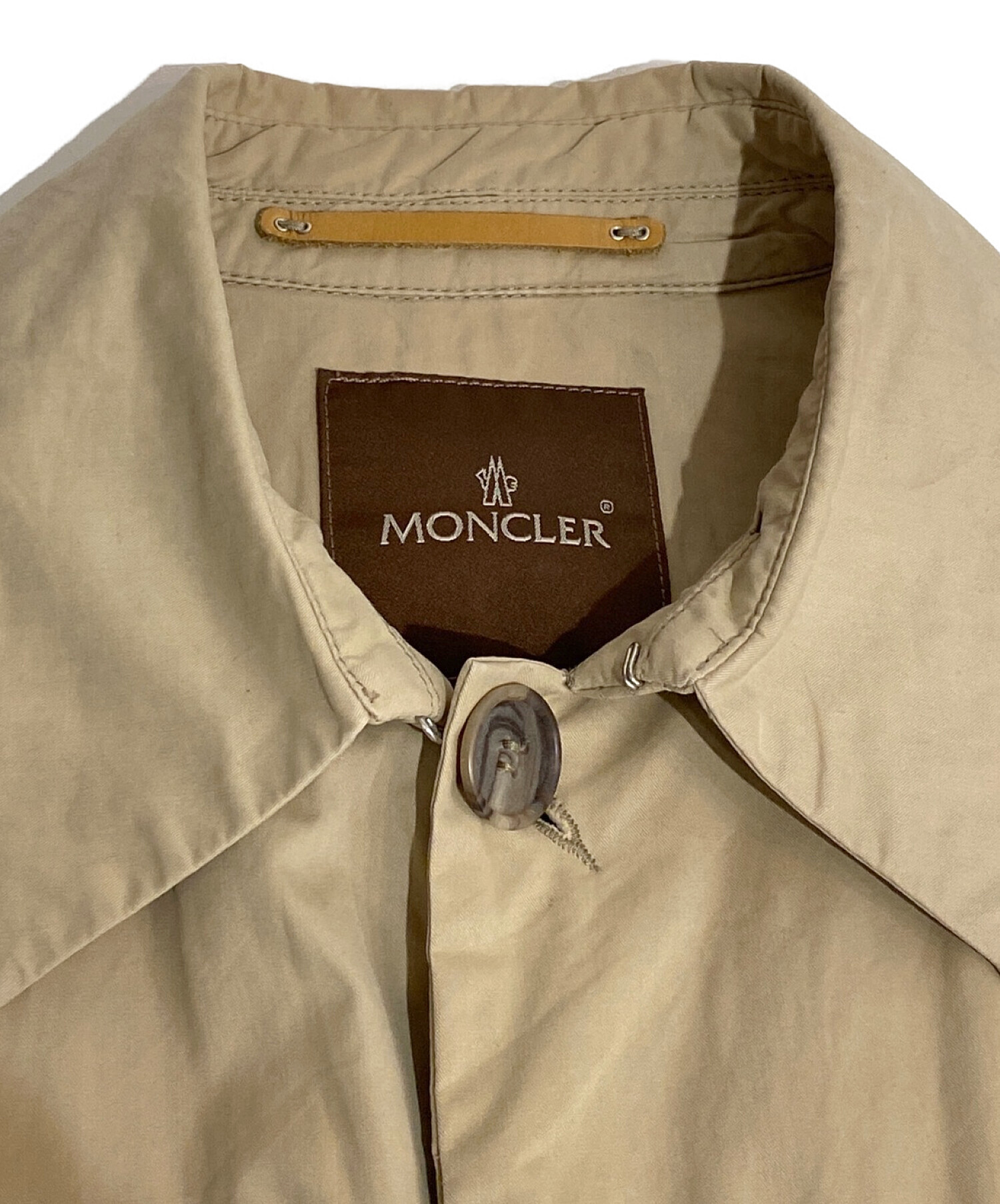 MONCLER (モンクレール) ステンカラーコート ベージュ サイズ:1