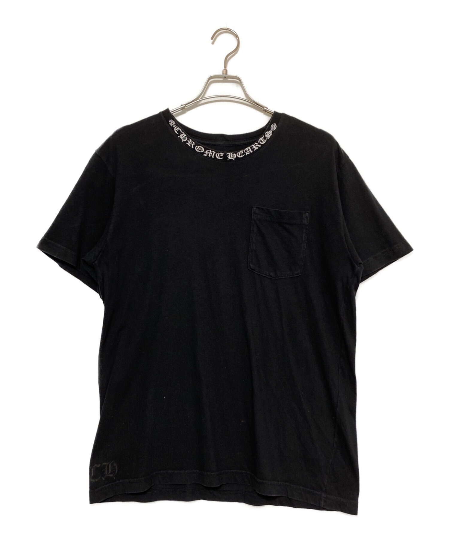 CHROME HEARTS (クロムハーツ) ネックレター ポケット Tee ブラック サイズ:L