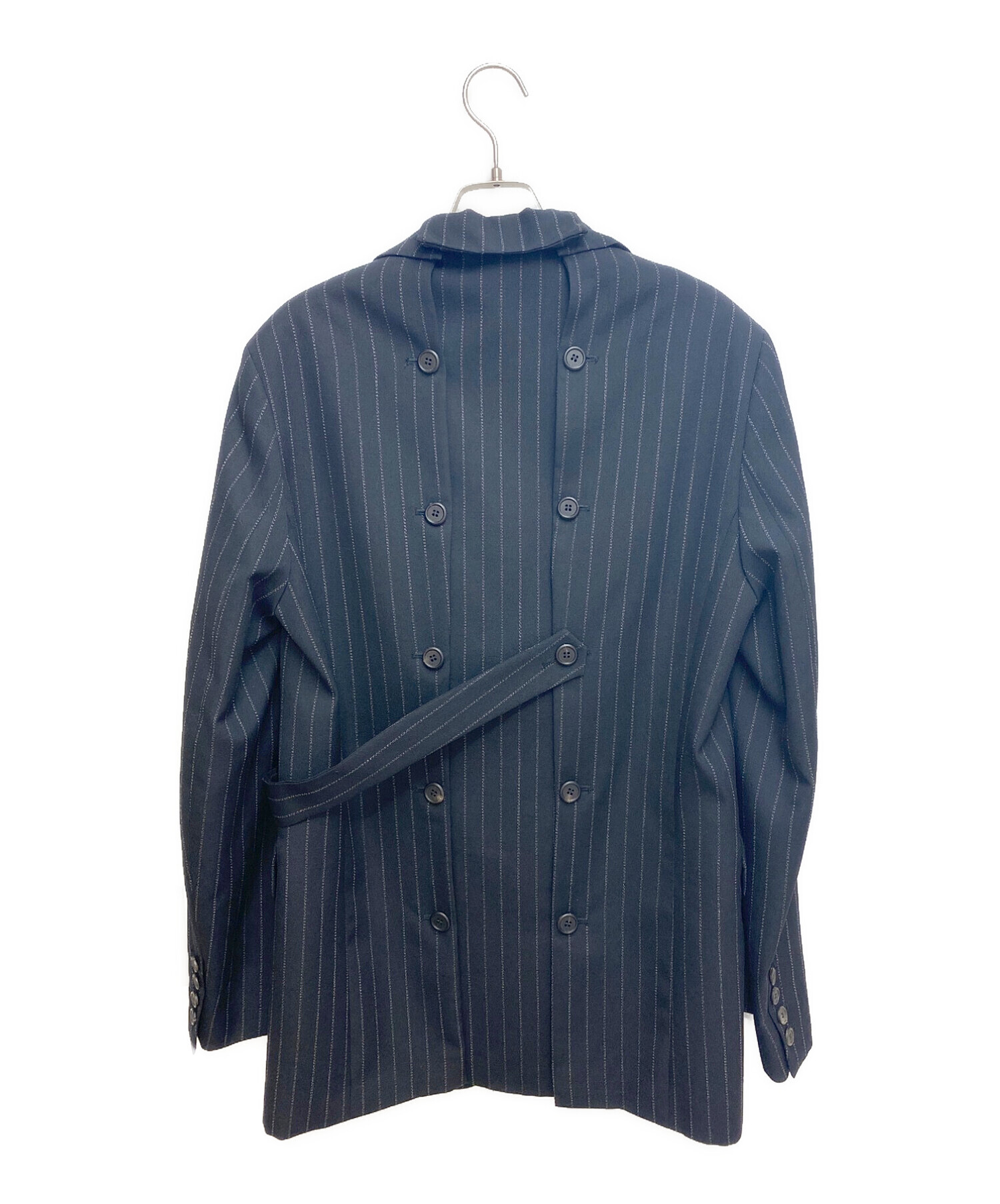 DELADA(デラダ) chalk striped wool blazer jacket ストライプ 変形