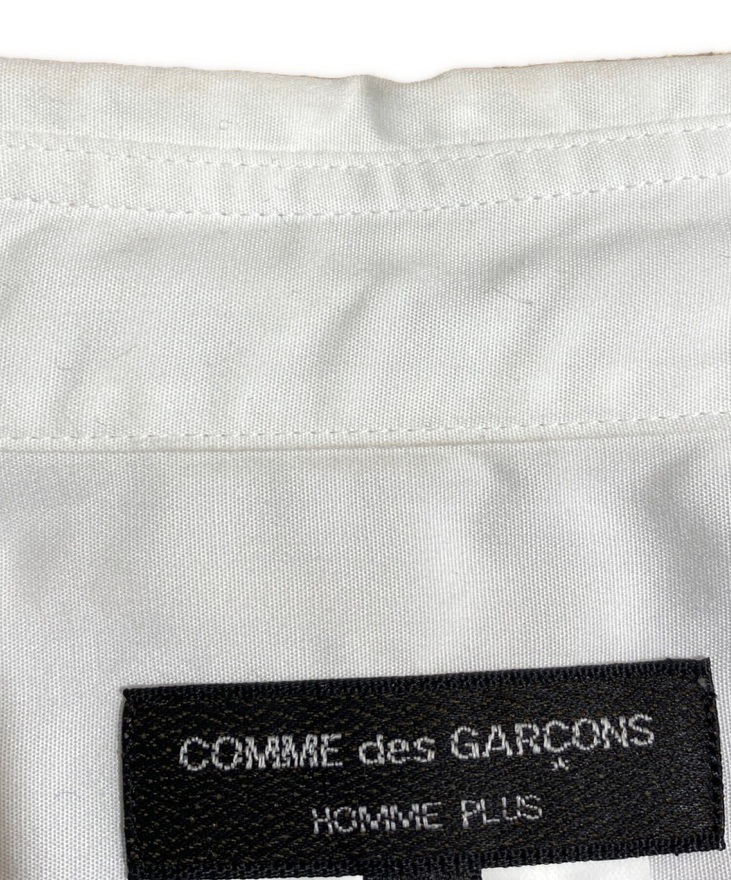 COMME des GARCONS HOMME PLUS (コムデギャルソンオムプリュス) 短冊ロングシャツ　AD2022 ホワイト サイズ:S