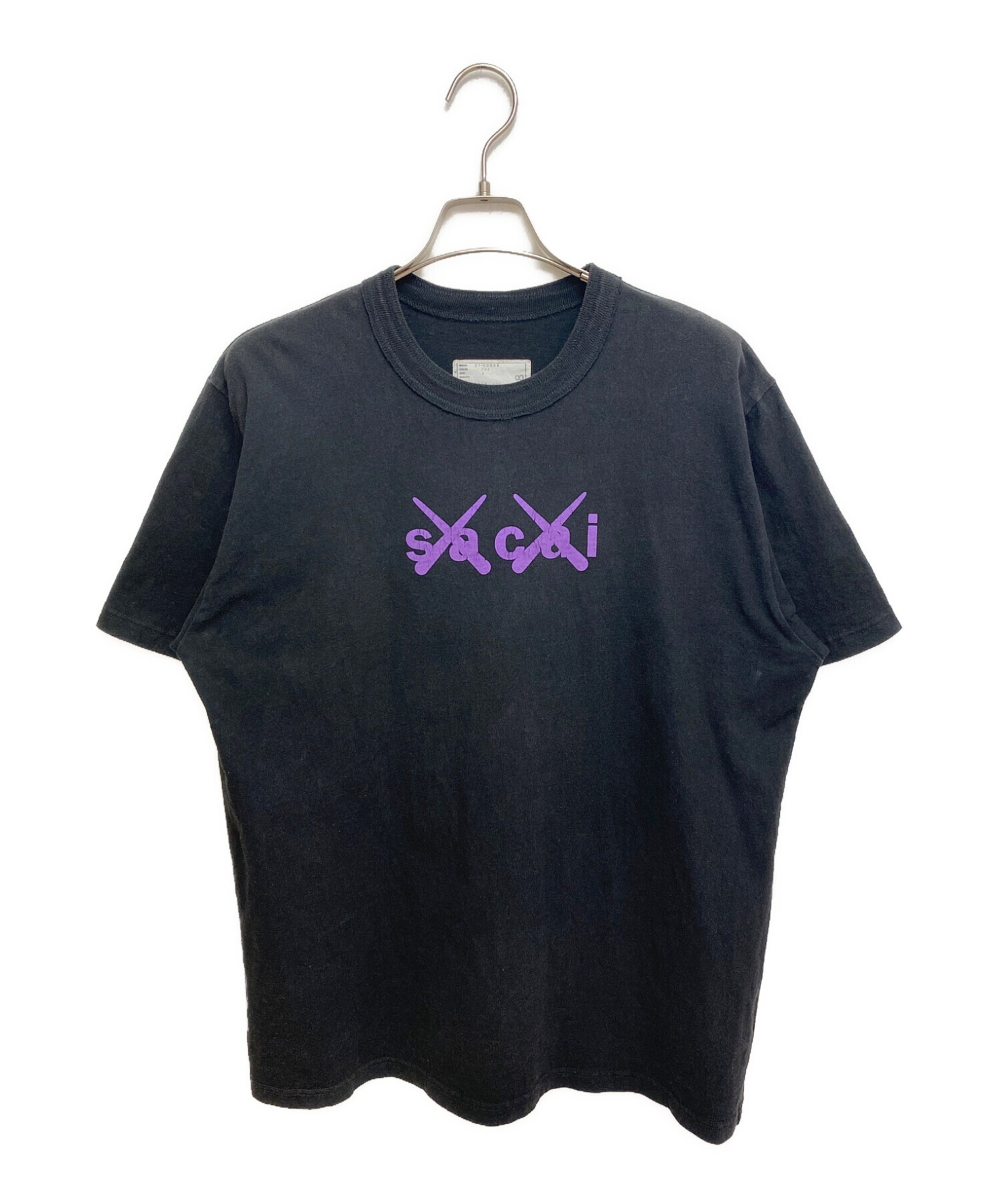 中古・古着通販】sacai (サカイ) プリントTシャツ ブラック サイズ:4