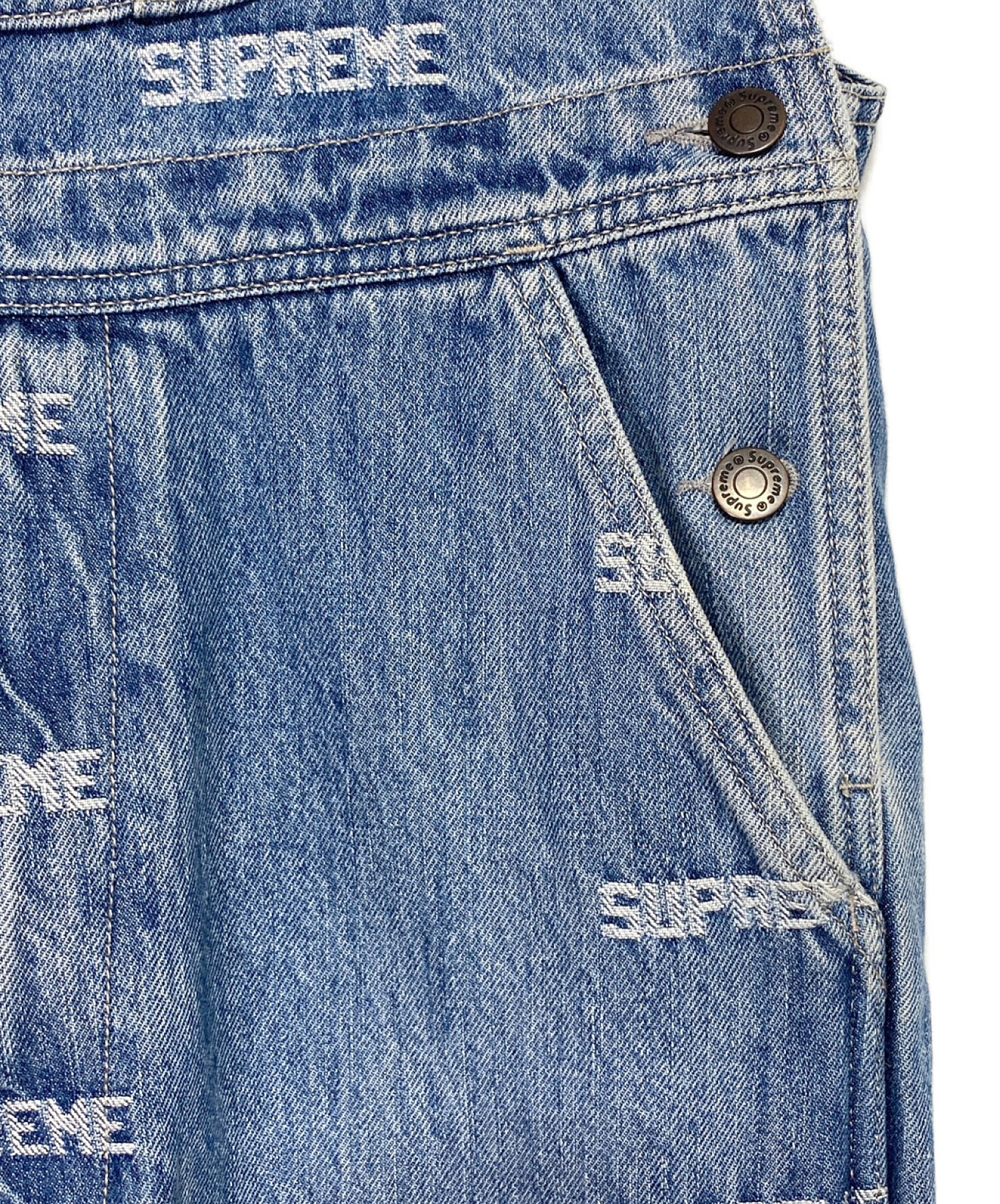 SUPREME (シュプリーム) Logo Denim Overall インディゴ サイズ:S