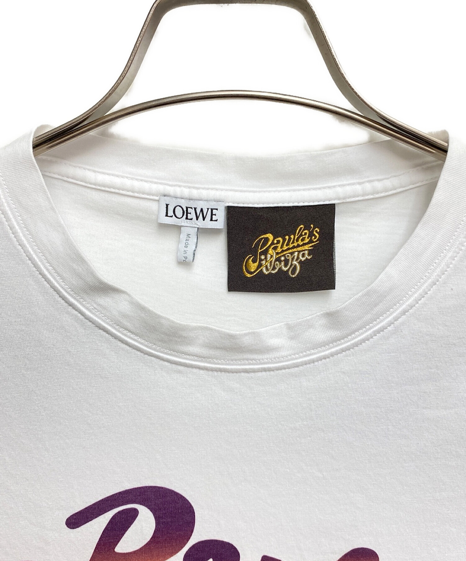 中古・古着通販】LOEWE (ロエベ) Paula's ibiza Logo T Shirt ホワイト 