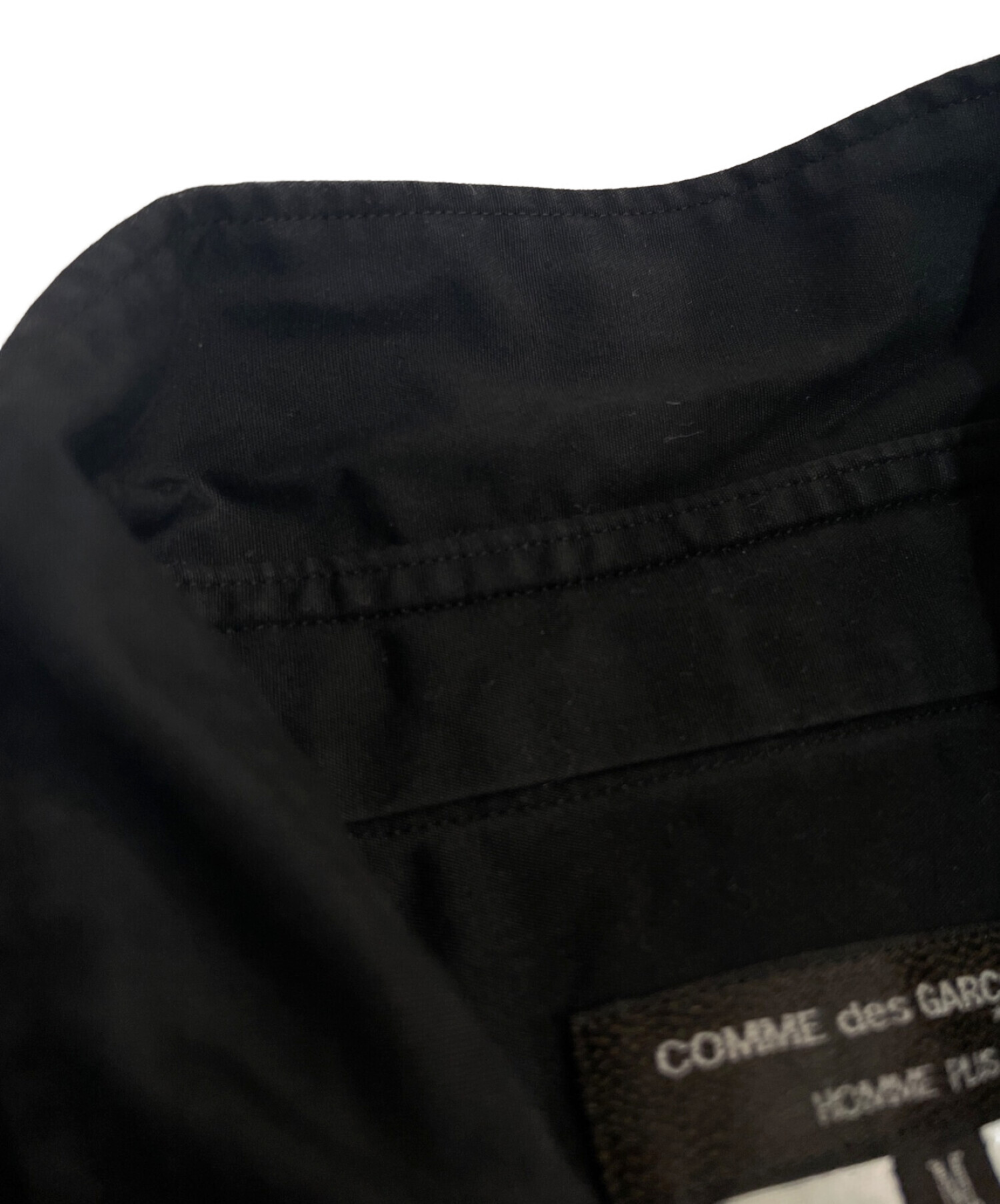 COMME des GARCONS HOMME PLUS (コムデギャルソンオムプリュス) 20SS ギャザーデザインシャツ ブラック サイズ:M