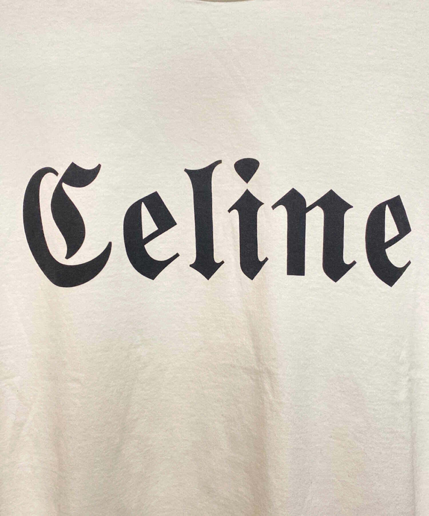CELINE (セリーヌ) Gothic T-SHIRT(ゴシックTシャツ) ホワイト サイズ:S