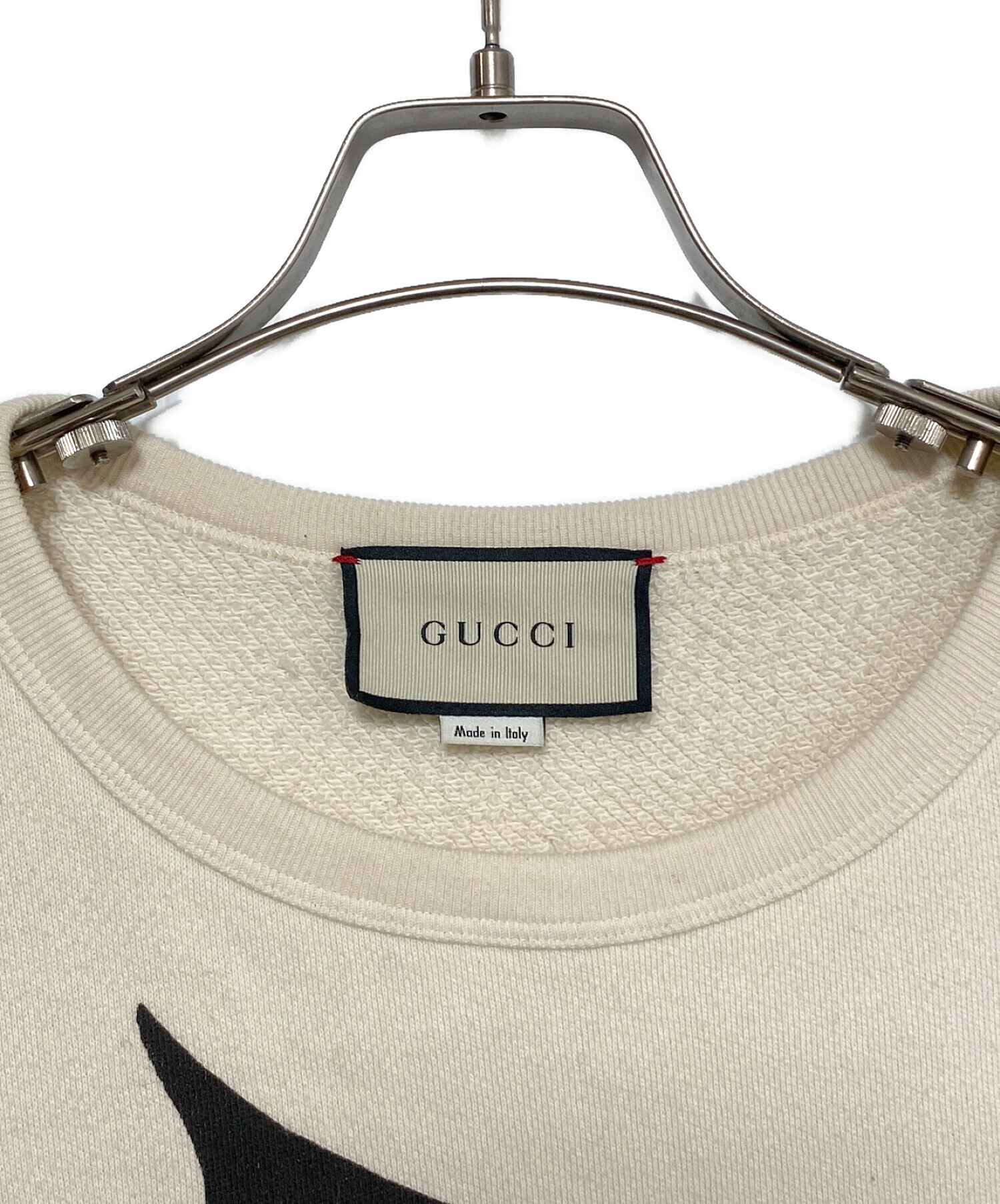 GUCCI (グッチ) ウイングジョッキースウェットシャツ アイボリー サイズ:SIZE M