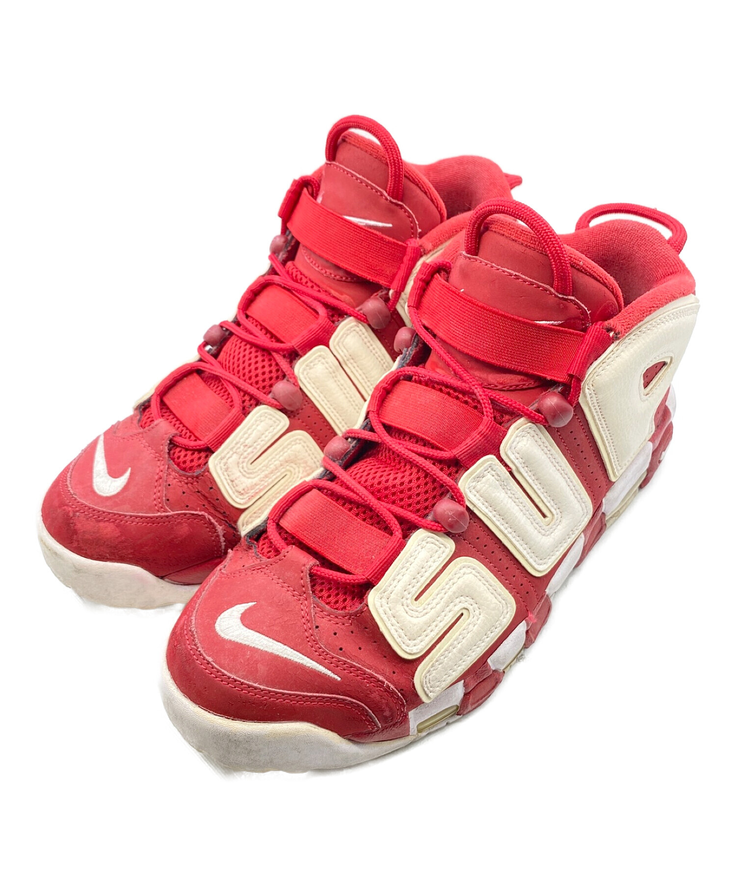【27.5】Nike Supreme Air More Uptempo red