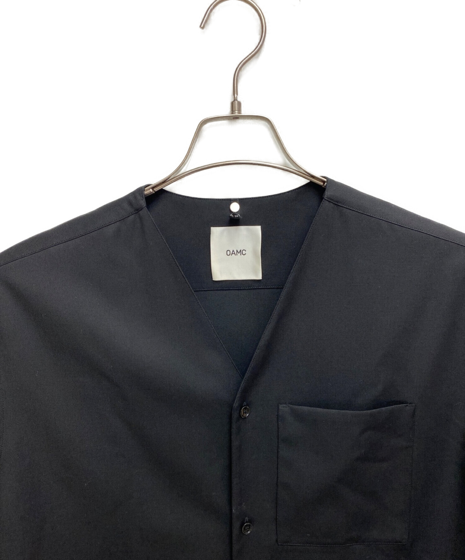 OAMC (オーエーエムシー) ノーカラーシャツ ブラック サイズ:S