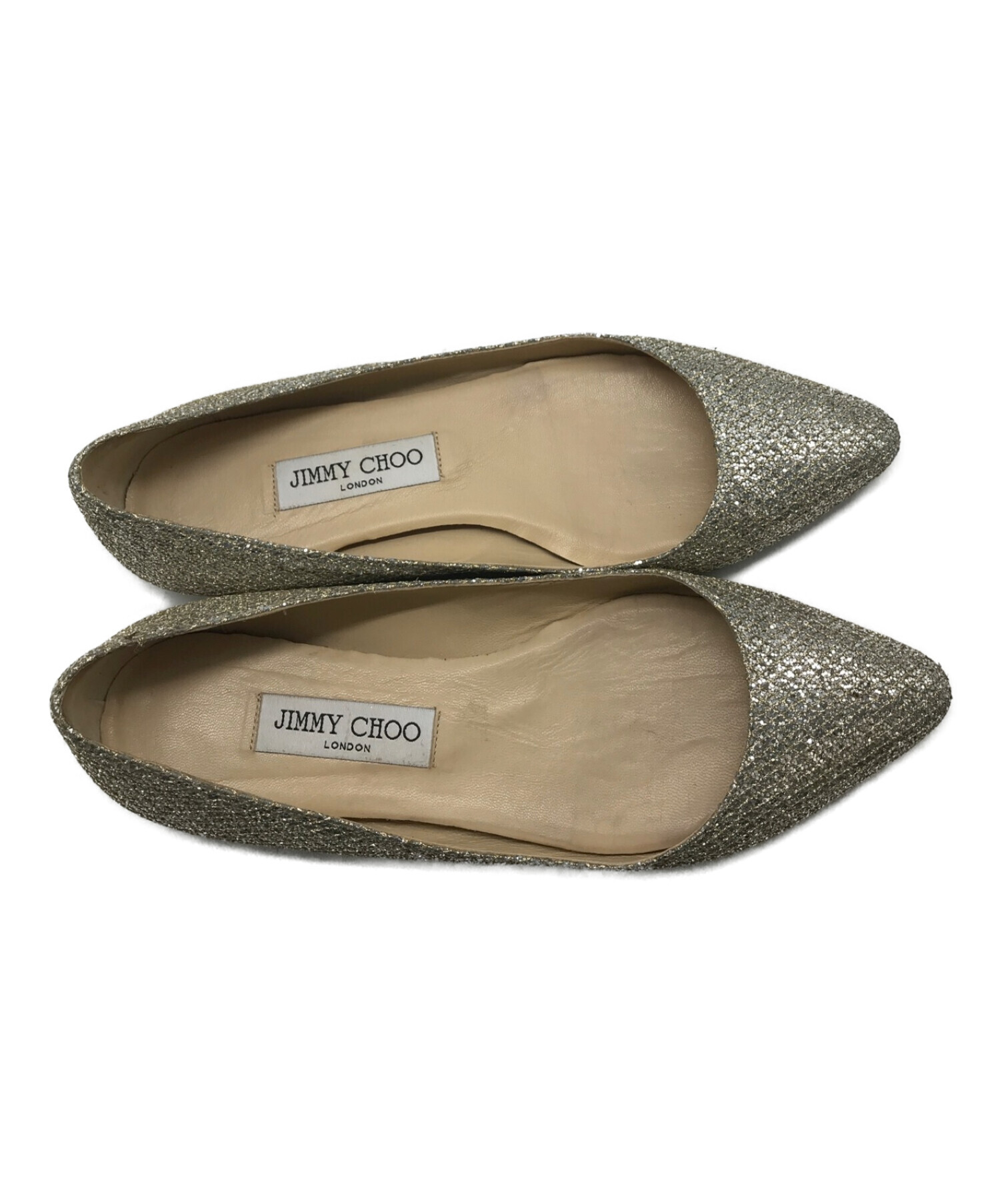 中古・古着通販】JIMMY CHOO (ジミーチュウ) ROMY FLAT シルバー