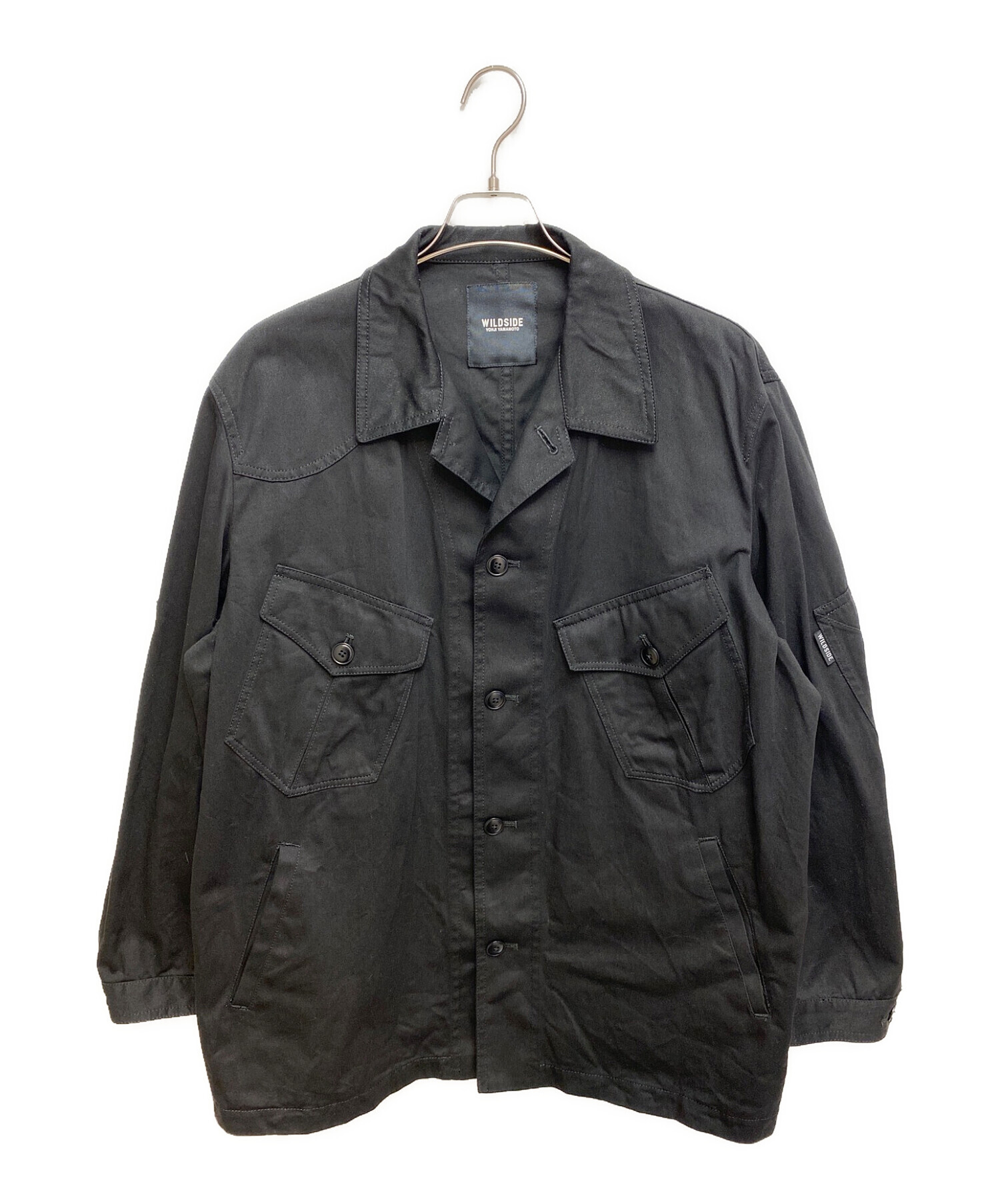 WILDSIDE YOHJI YAMAMOTO (ワイルドサイド ヨウジ ヤマモト) Cotton Chino 5B Shirt Jacket  ブラック サイズ:3