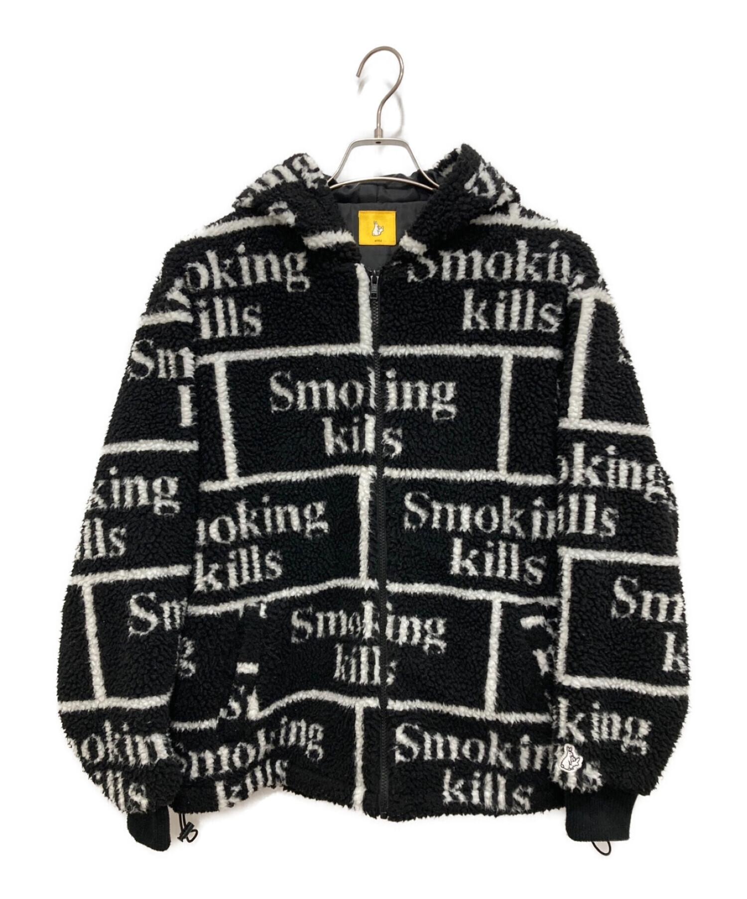 FR2 (ファッキングラビッツ) smoking kills ボアジャケット ブラック サイズ:M