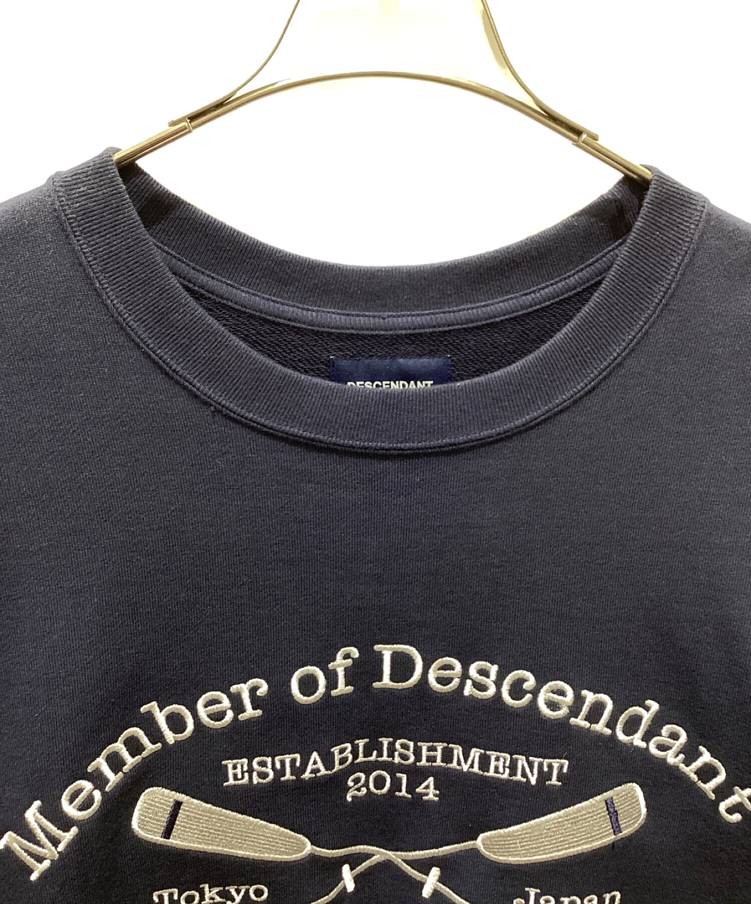 中古・古着通販】DESCENDANT (ディセンダント) cross paddle crew neck ネイビー サイズ:3｜ブランド・古着通販  トレファク公式【TREFAC FASHION】スマホサイト