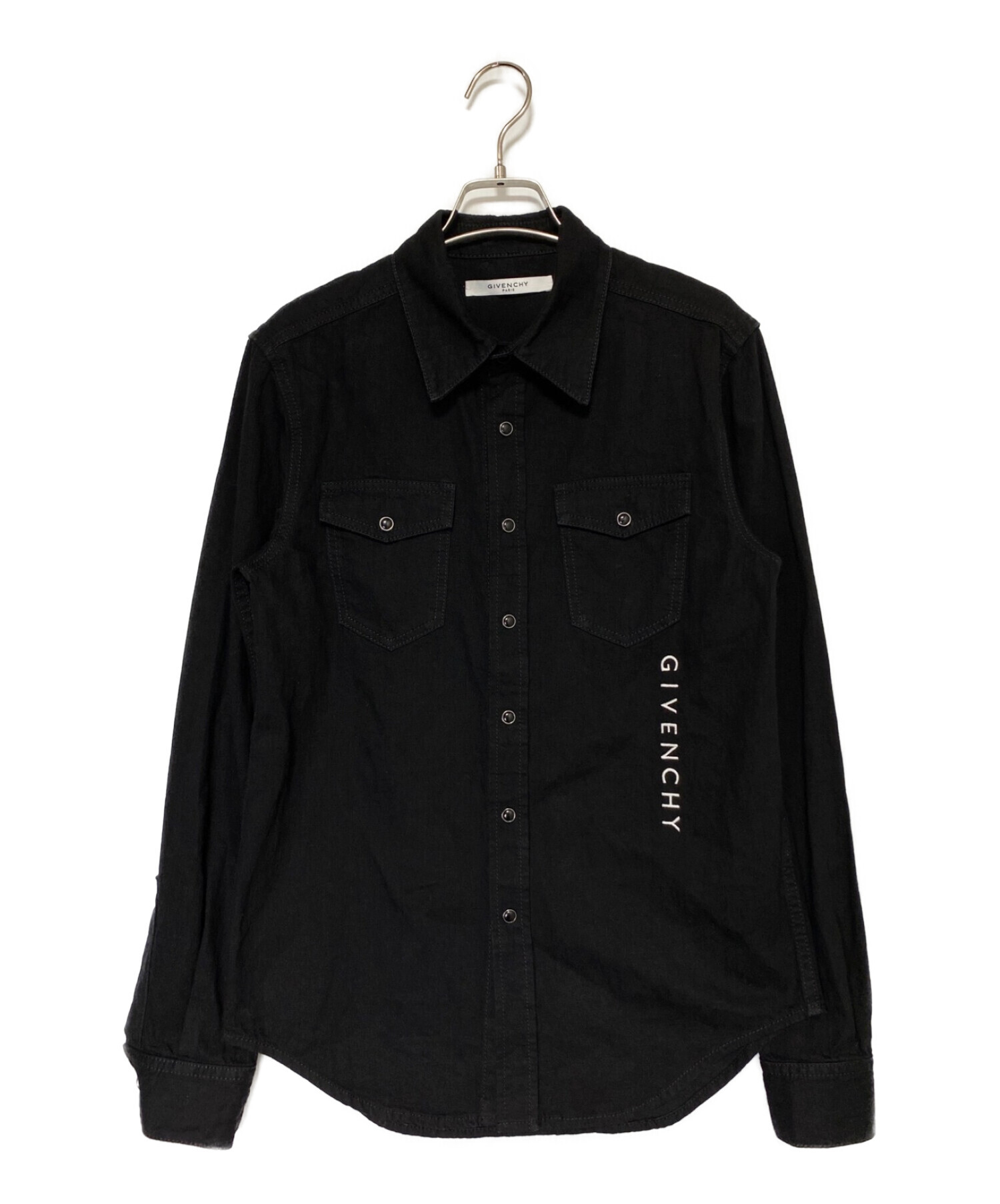 GIVENCHY (ジバンシィ) スナップボタンシャツ ブラック サイズ:S
