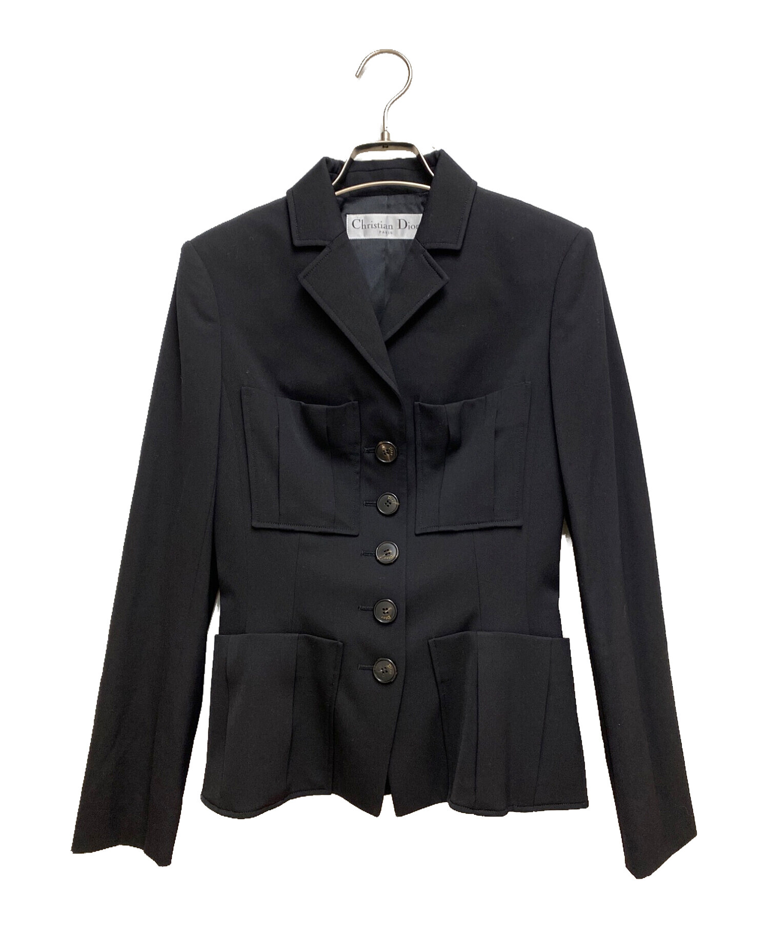 Christian Dior (クリスチャン ディオール) ウールジャケット ブラック サイズ:34