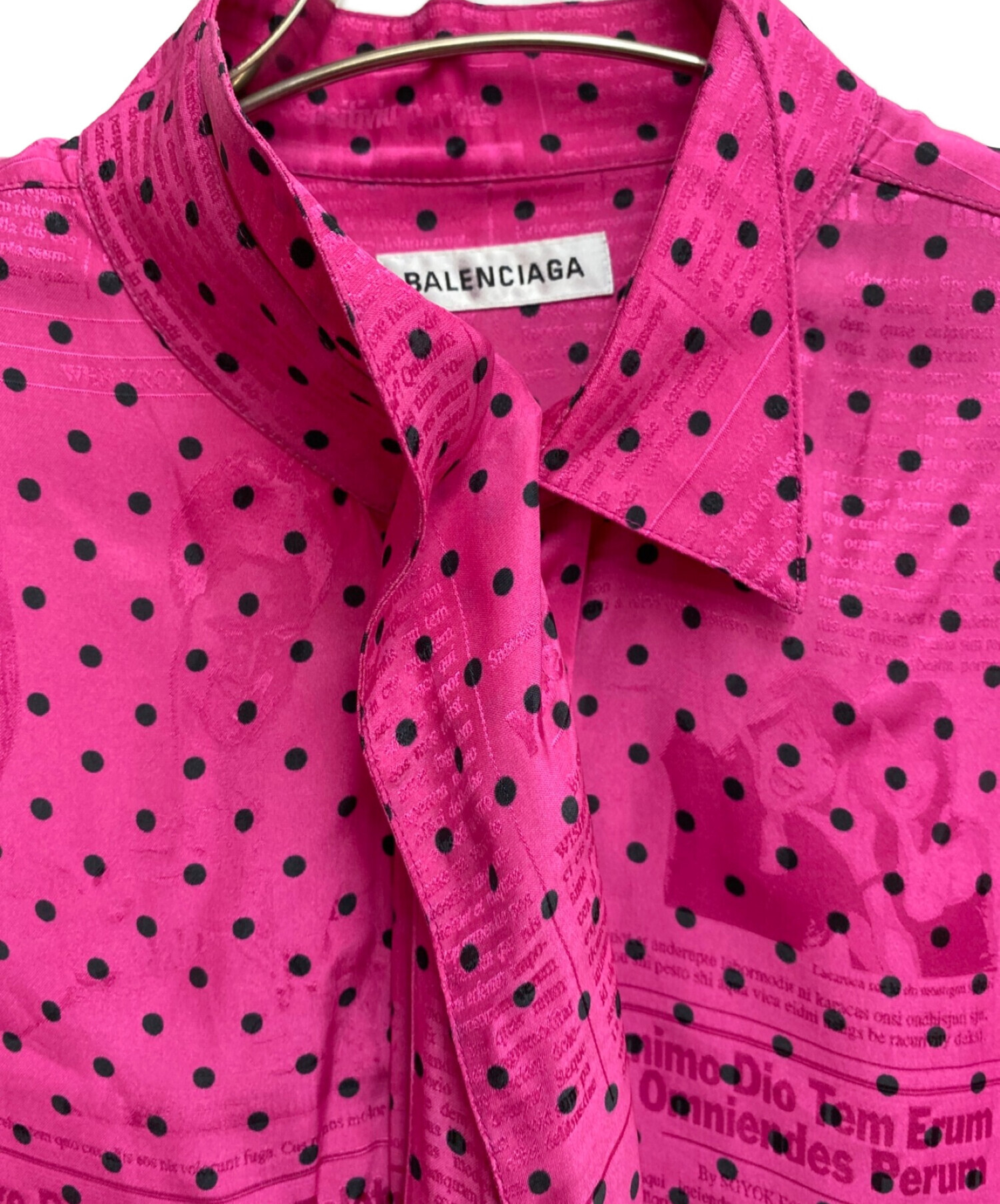 中古・古着通販】BALENCIAGA (バレンシアガ) ドットボウタイブラウス