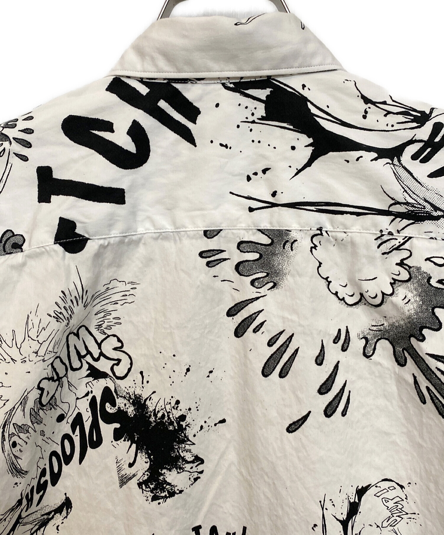 COMME des GARCONS SHIRT (コムデギャルソンシャツ) CHRISTIAN MARCLAY PRINTED SHIRT ホワイト  サイズ:S