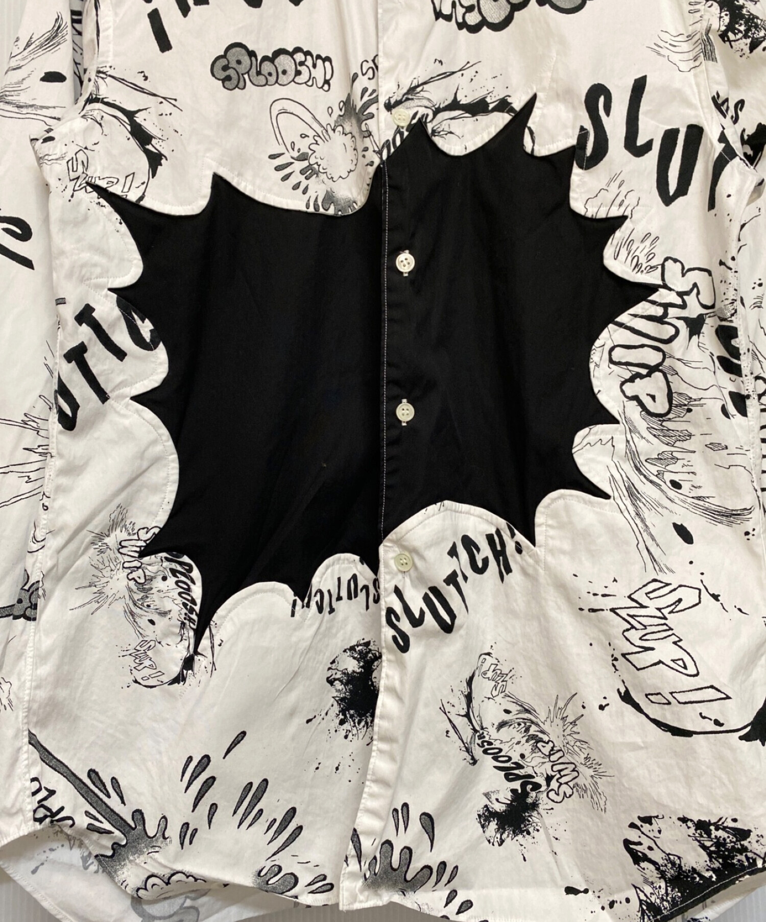 COMME des GARCONS SHIRT (コムデギャルソンシャツ) CHRISTIAN MARCLAY PRINTED SHIRT ホワイト  サイズ:S