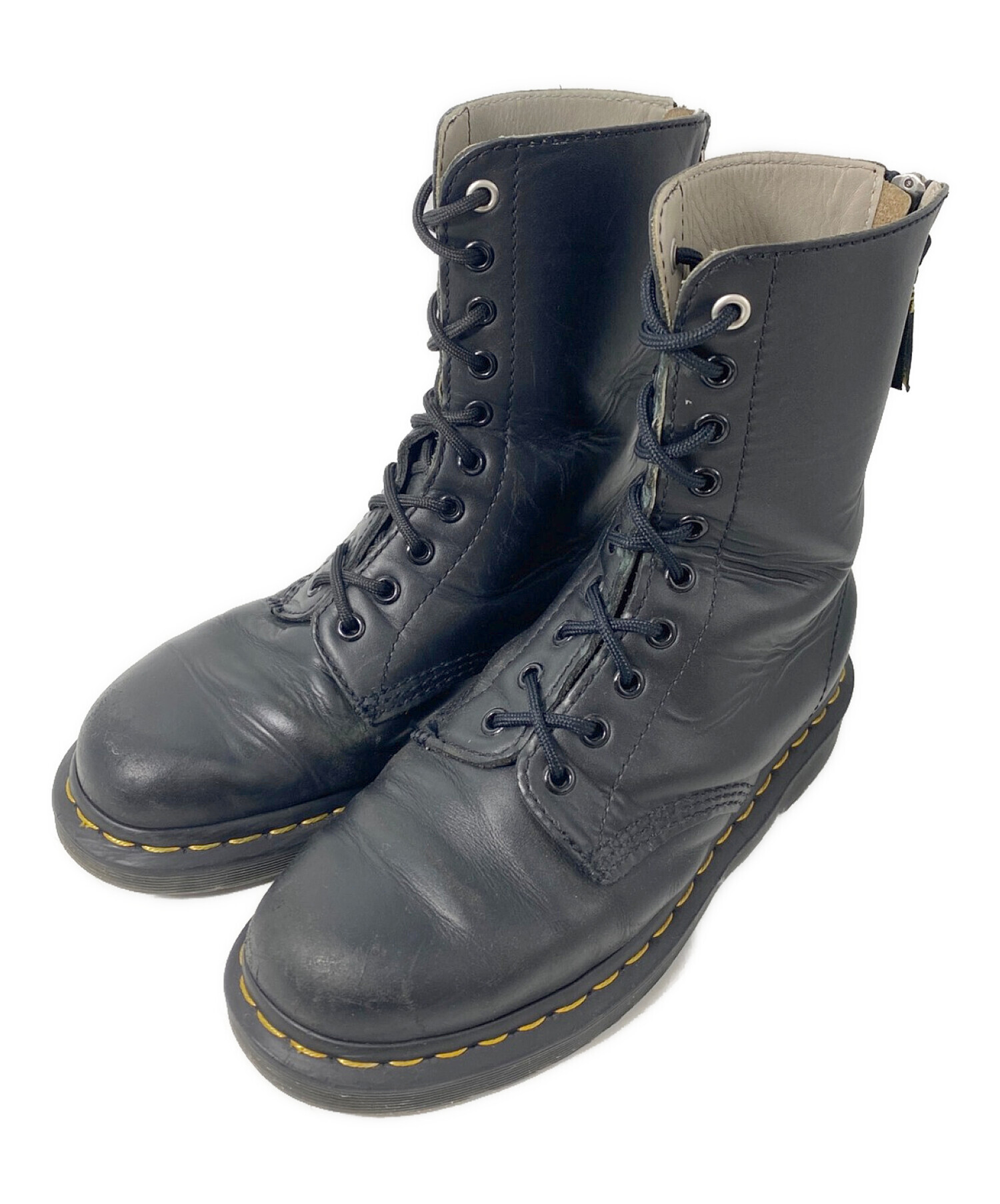 中古・古着通販】Y's (ワイズ) Dr.Martens (ドクターマーチン) 10 EYE BOOTS(テンアイブーツ) ブラック  サイズ:UK5｜ブランド・古着通販 トレファク公式【TREFAC FASHION】スマホサイト