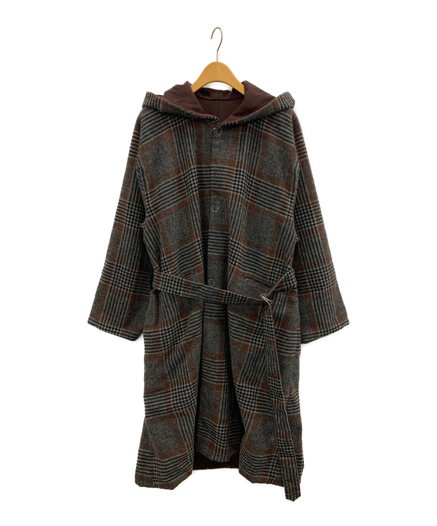 約72ｃｍsunsea REVERSIBLE CHECK JEDI COAT サイズ2 - ジャケット