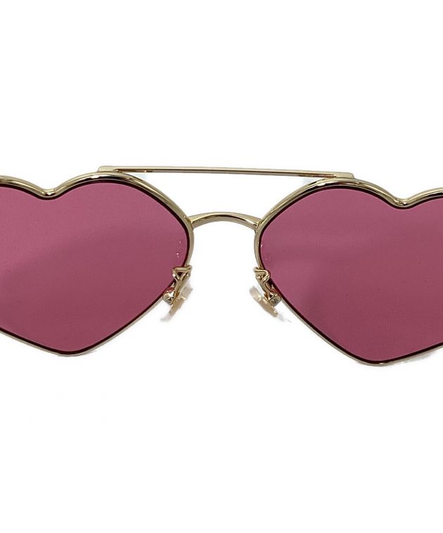 GUCCI (グッチ) Heart Lens Sunglasses (ハートレンズサングラス) ピンク サイズ:62□15 140