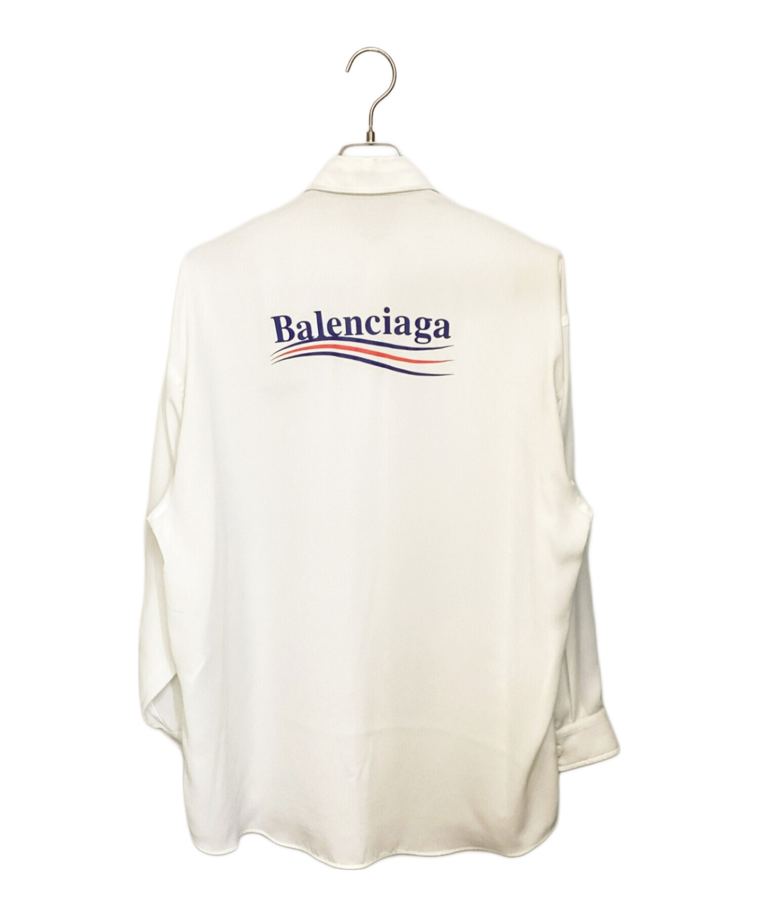 BALENCIAGA (バレンシアガ) キャンペーンロゴシアーシャツ ホワイト サイズ:34