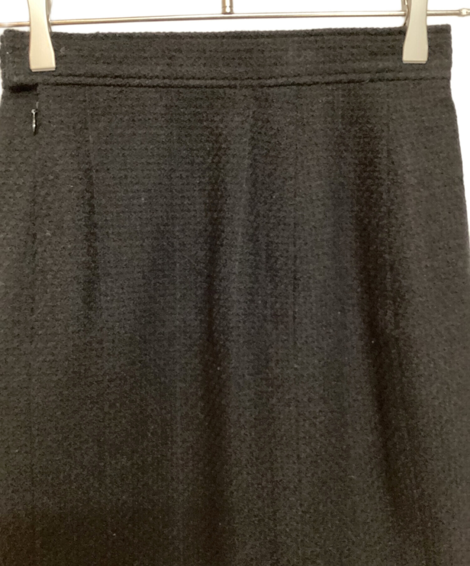 CHANEL (シャネル) ウールタイトスカート ブラック サイズ:38