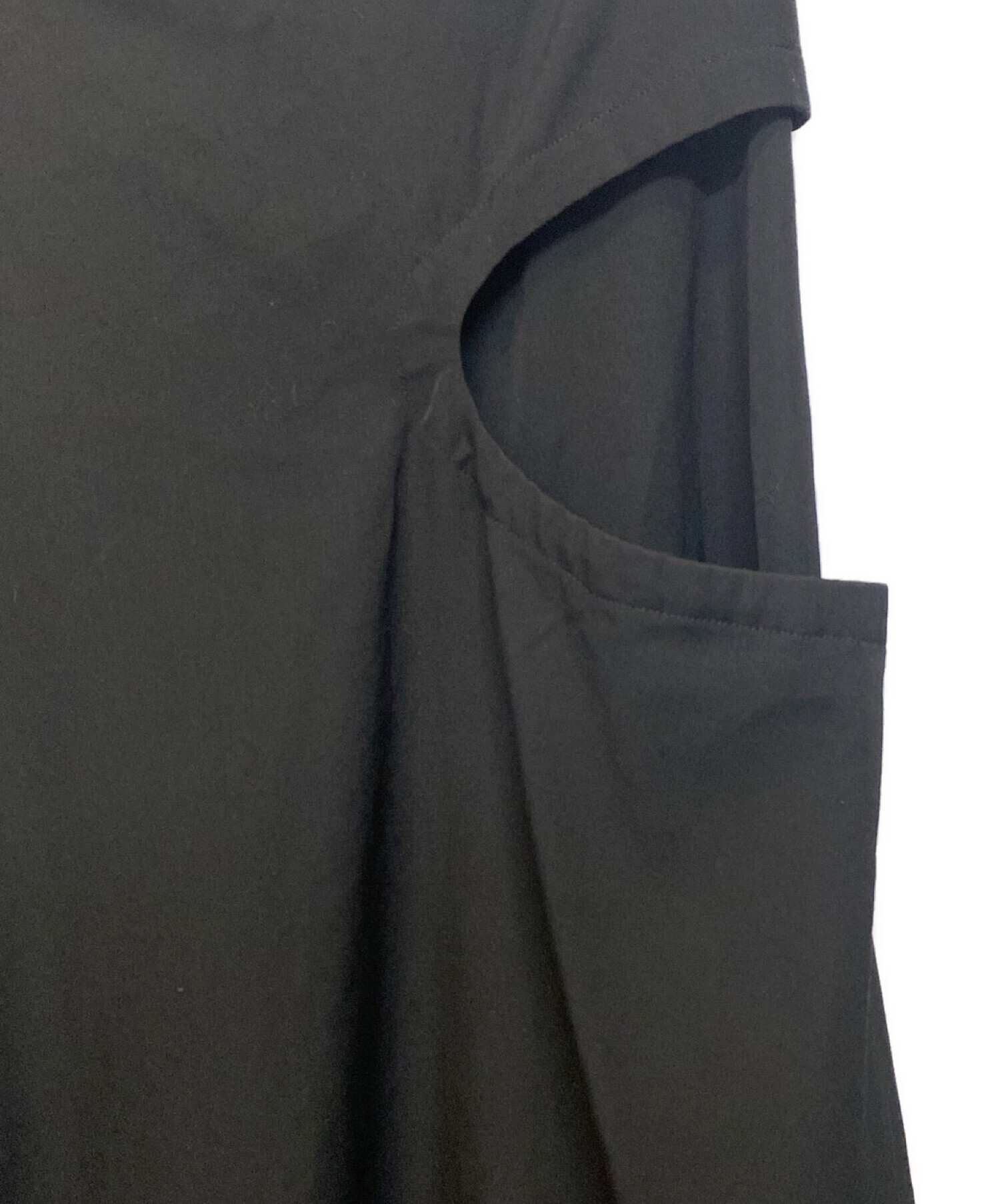 Y's (ワイズ) ウールギャバジンデザインスカート ブラック サイズ:2