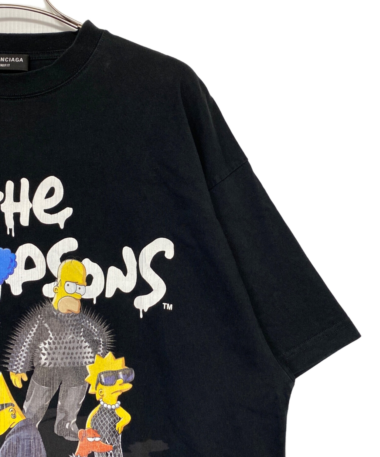 BALENCIAGA (バレンシアガ) The Simpsons (ザ シンプソンズ) シンプソンズTシャツ ブラック サイズ:L