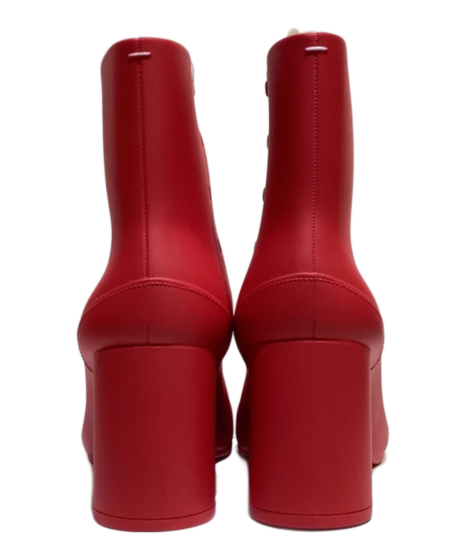 Maison Margiela (メゾンマルジェラ) ラバー足袋ブーツ　（RUBBER TABI BOOTS） レッド サイズ:38 未使用品