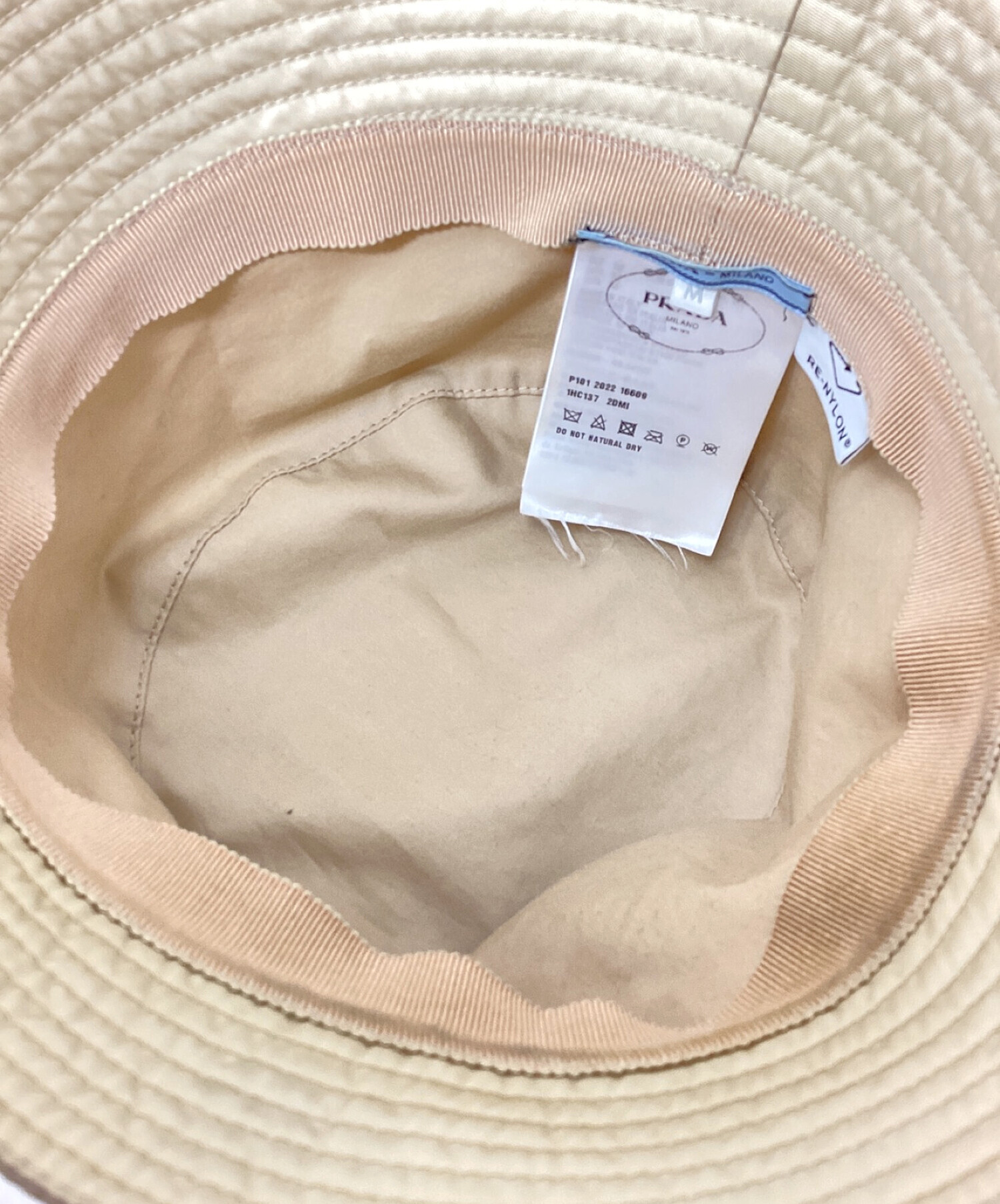 中古・古着通販】PRADA (プラダ) Re-Nylon バケットハット ベージュ サイズ:M｜ブランド・古着通販 トレファク公式【TREFAC  FASHION】スマホサイト