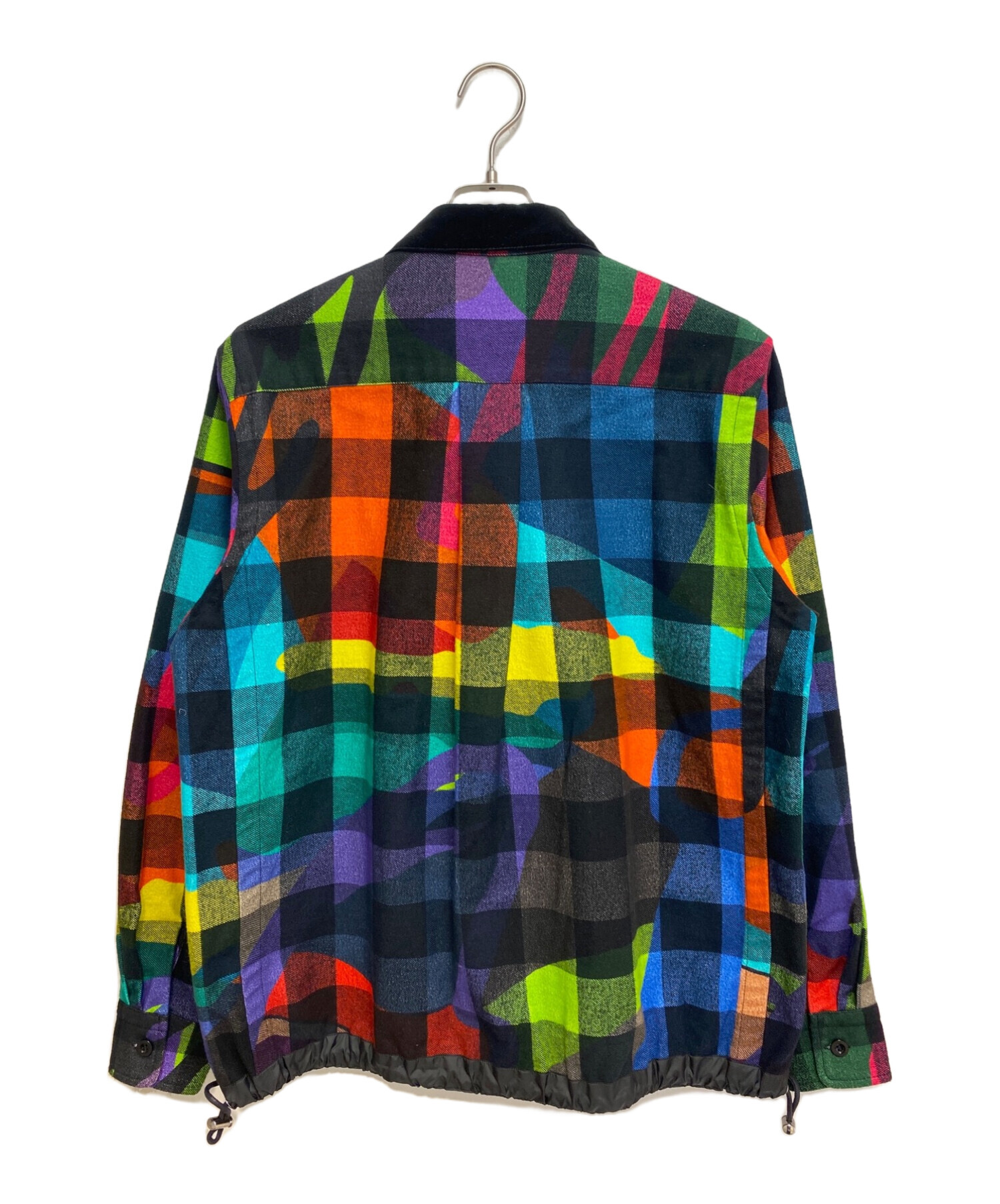 sacai (サカイ) KAWS (カウズ) Plaid Shirt CAMOUFLAGE マルチカラー サイズ:2