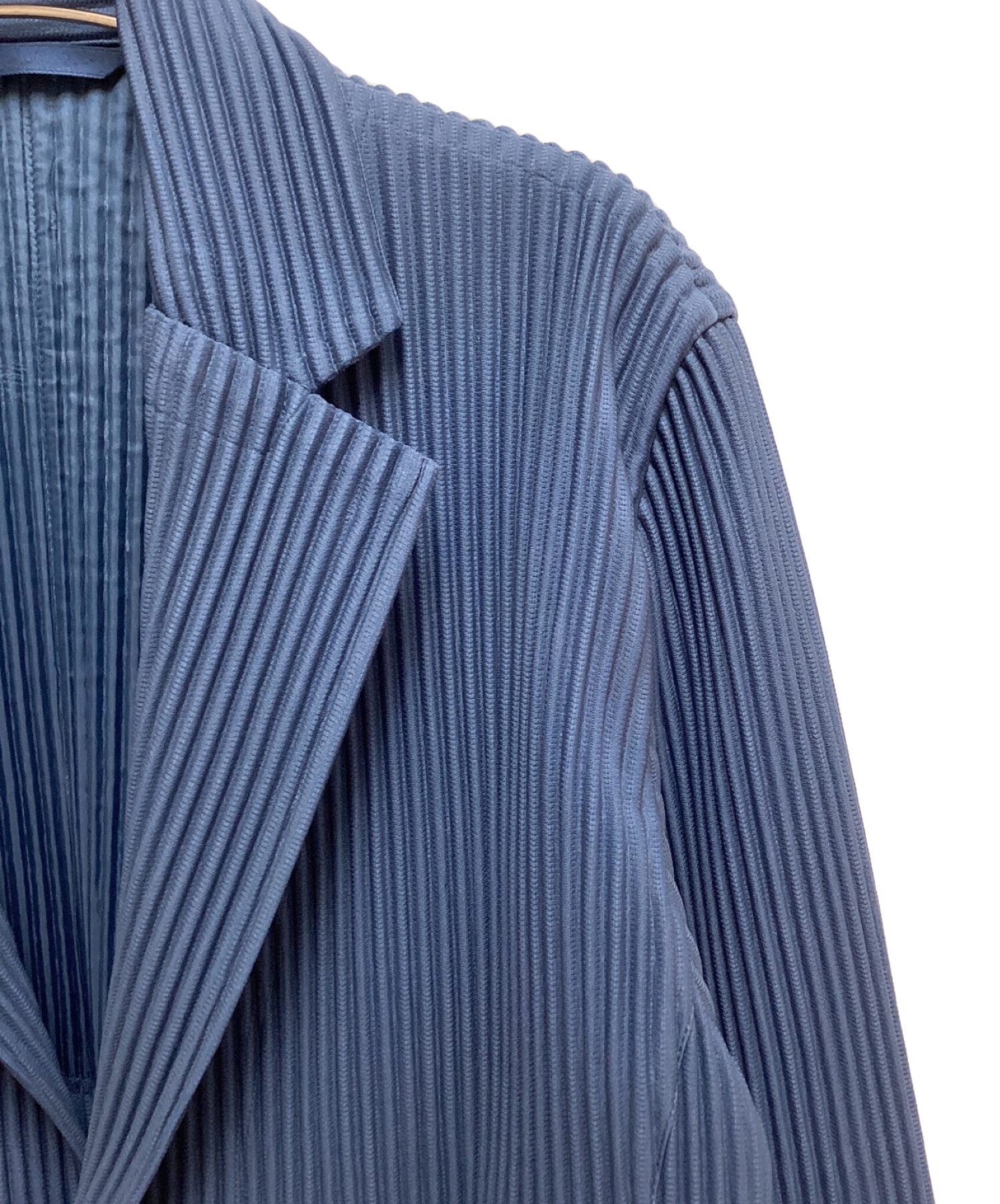 HOMME PLISSE ISSEY MIYAKE (オムプリッセ イッセイ ミヤケ) テーラードジャケット ブルー サイズ:2