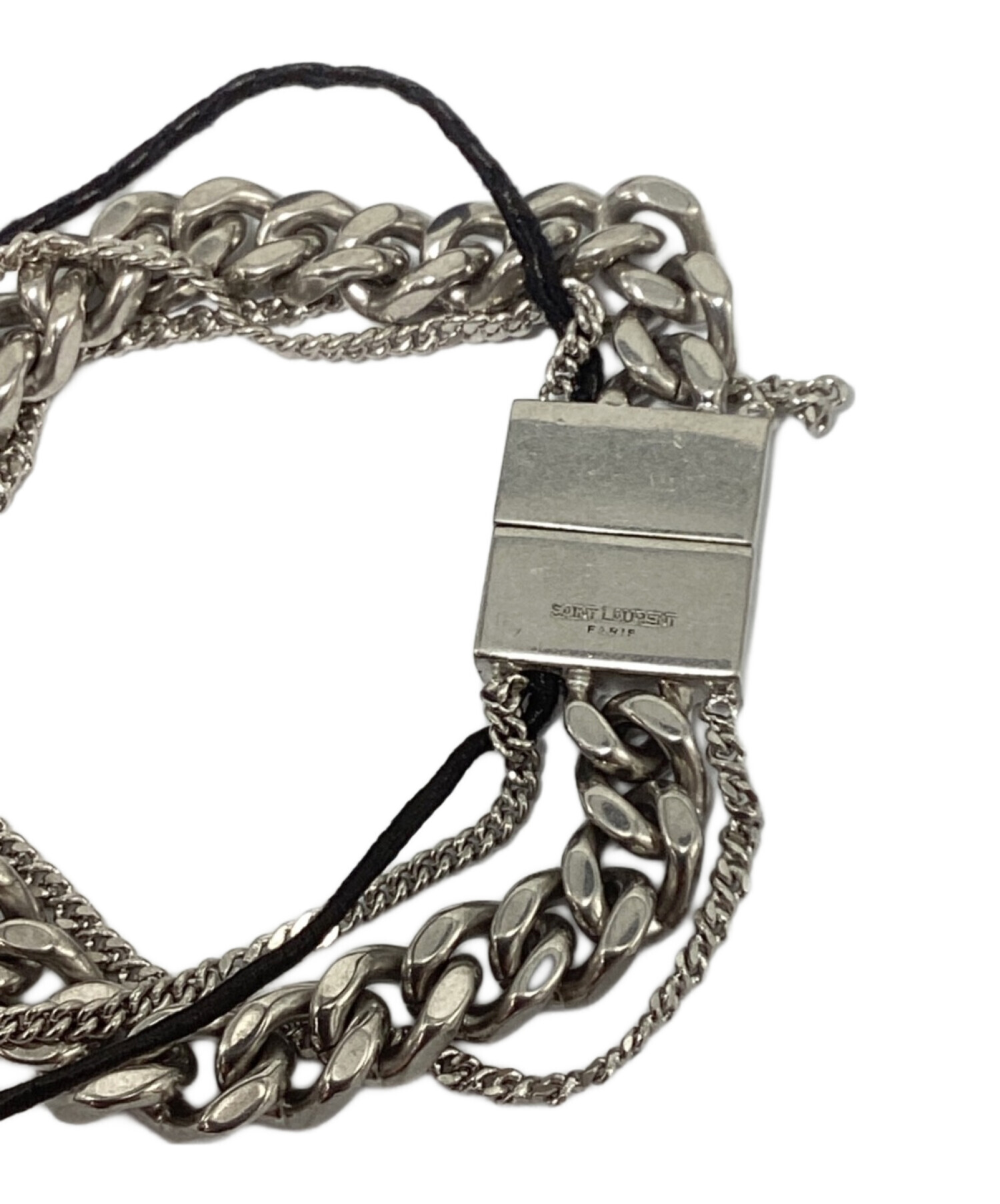 中古・古着通販】SAINT LAURENT (サンローラン) Multi Chain Bracelet （マルチチェーンブレスレット） シルバー  サイズ:-｜ブランド・古着通販 トレファク公式【TREFAC FASHION】スマホサイト