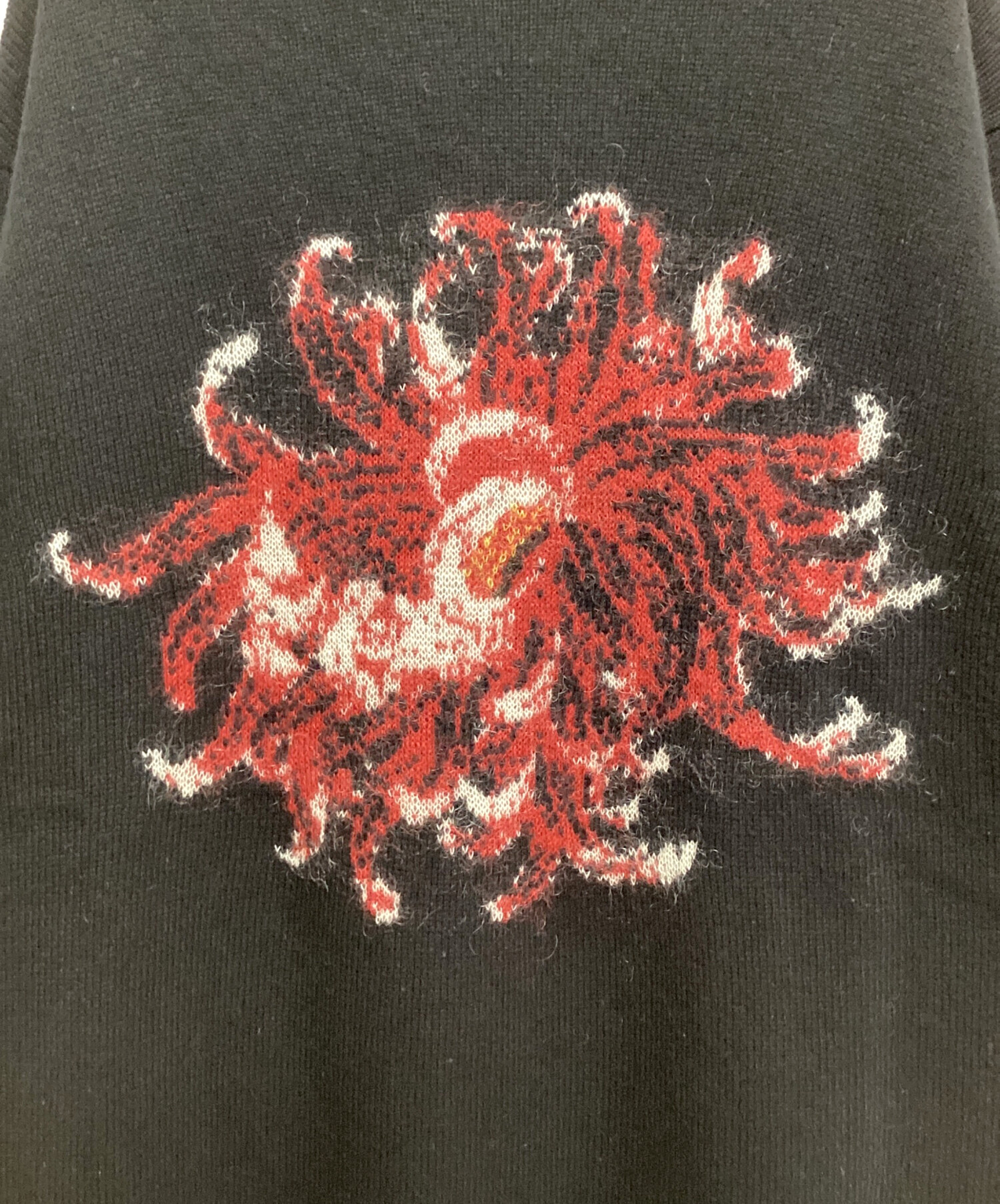 中古・古着通販】Yohji Yamamoto pour homme (ヨウジヤマモト プールオム) 22AW 花柄丸首B フラワーニットセーター  ブラック サイズ:3｜ブランド・古着通販 トレファク公式【TREFAC FASHION】スマホサイト