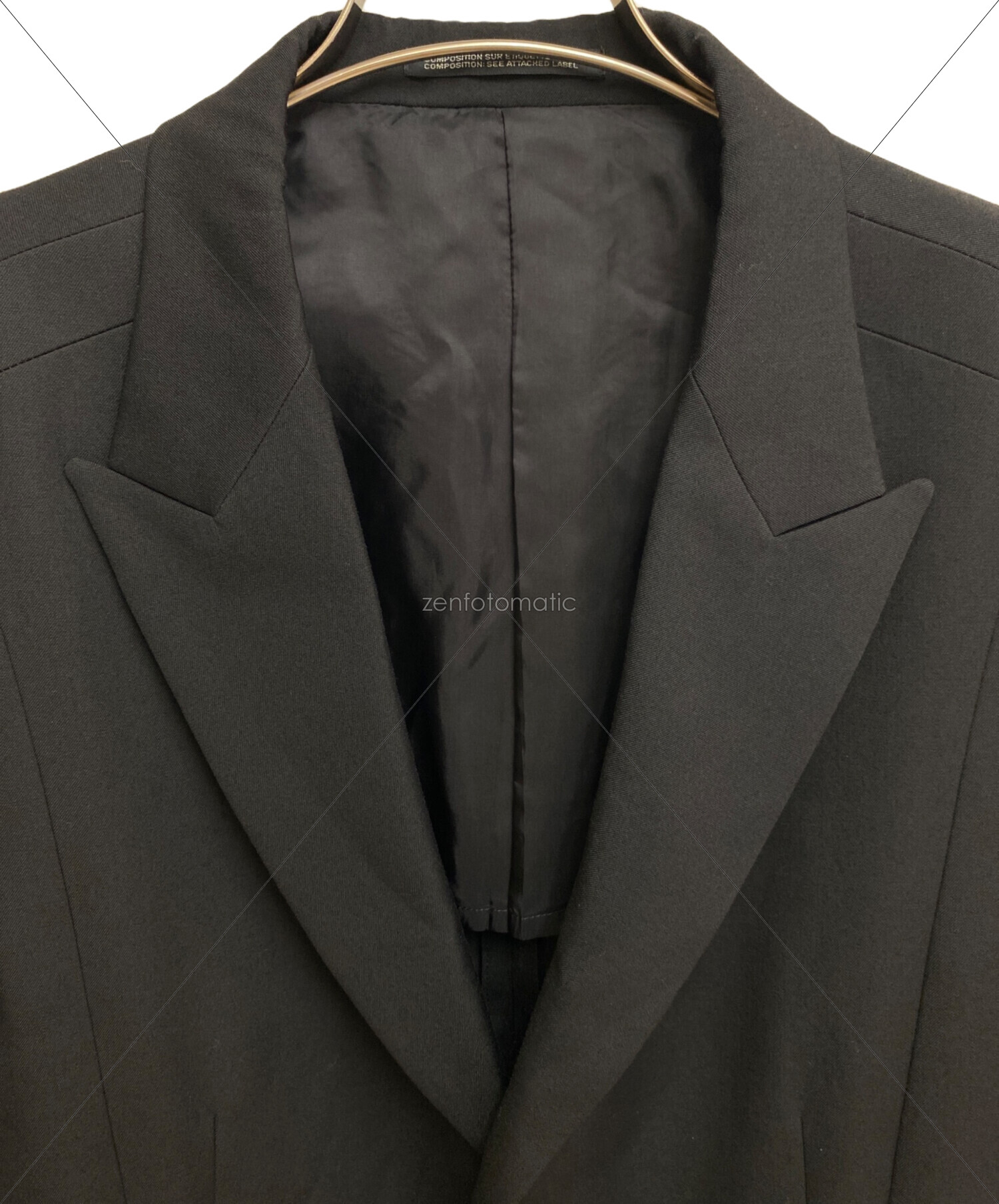 中古・古着通販】Yohji Yamamoto pour homme (ヨウジヤマモト プールオム) DUAL FABRIC GABARDINE  PEAK LAPEL JACKET ブラック サイズ:3｜ブランド・古着通販 トレファク公式【TREFAC FASHION】スマホサイト