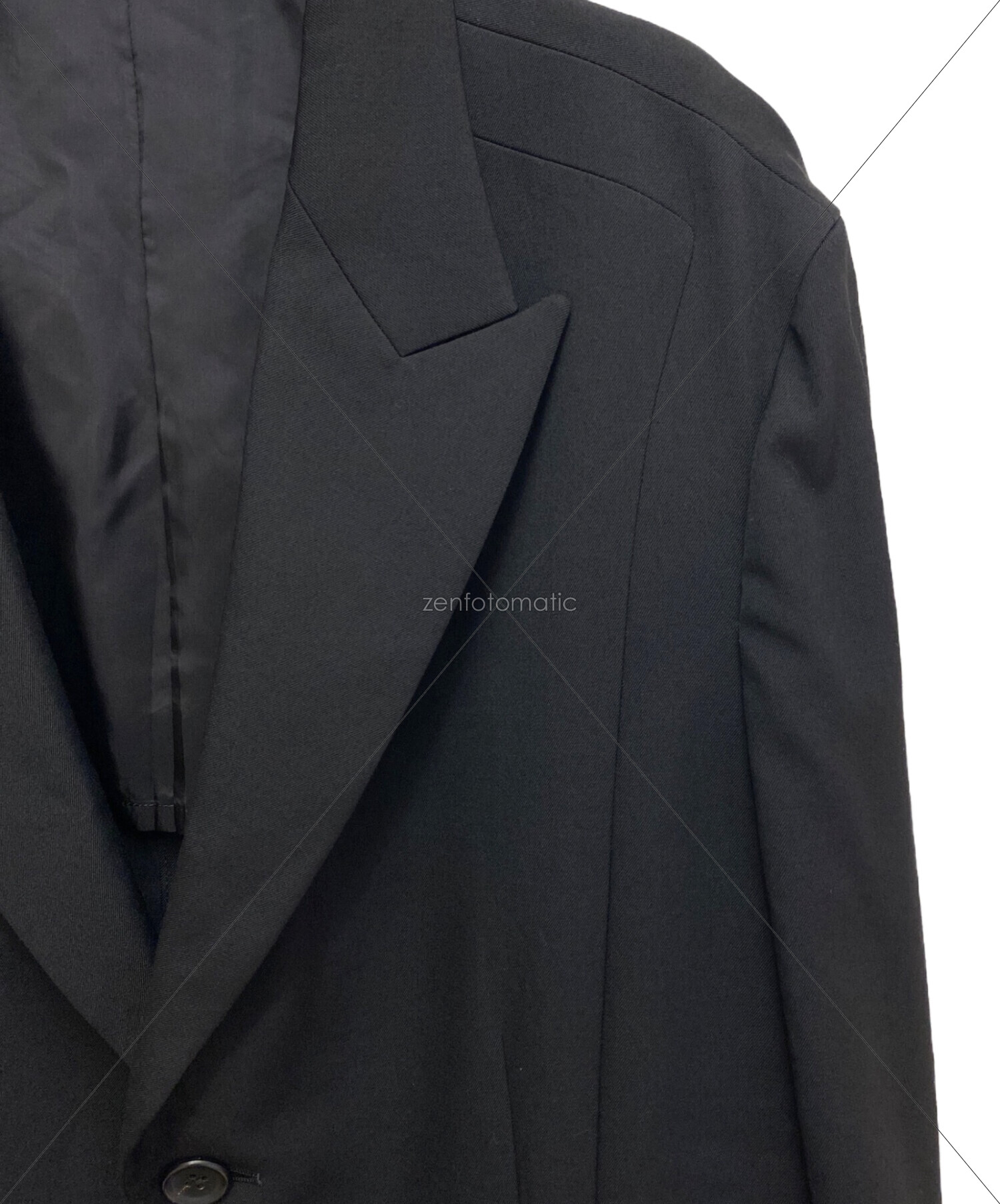 中古・古着通販】Yohji Yamamoto pour homme (ヨウジヤマモト プールオム) DUAL FABRIC GABARDINE  PEAK LAPEL JACKET ブラック サイズ:3｜ブランド・古着通販 トレファク公式【TREFAC FASHION】スマホサイト