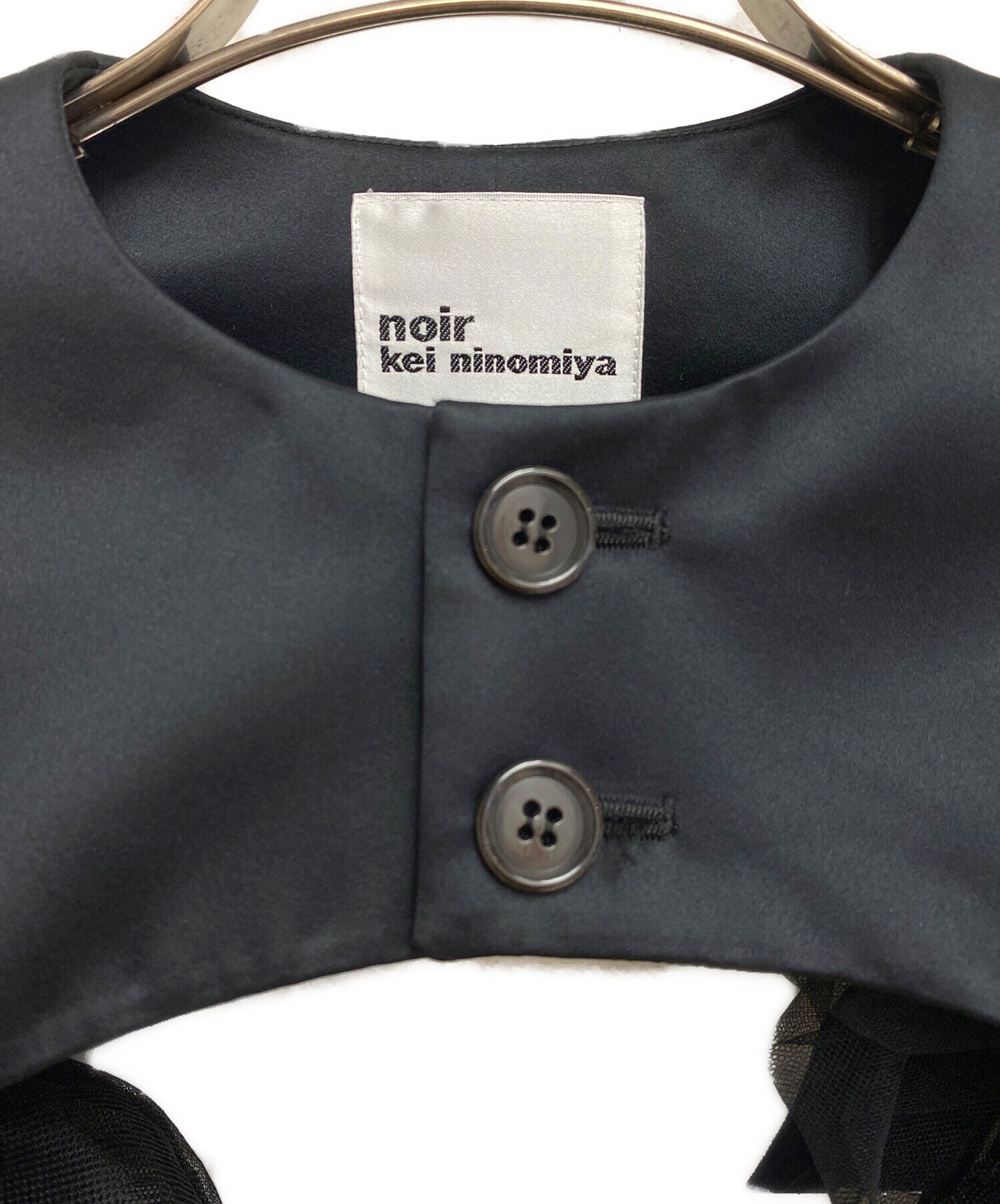 中古・古着通販】noir kei ninomiya (ノワール ケイ ニノミヤ) チュール切替レイヤードトップ ブラック サイズ:XS｜ブランド・古着通販  トレファク公式【TREFAC FASHION】スマホサイト